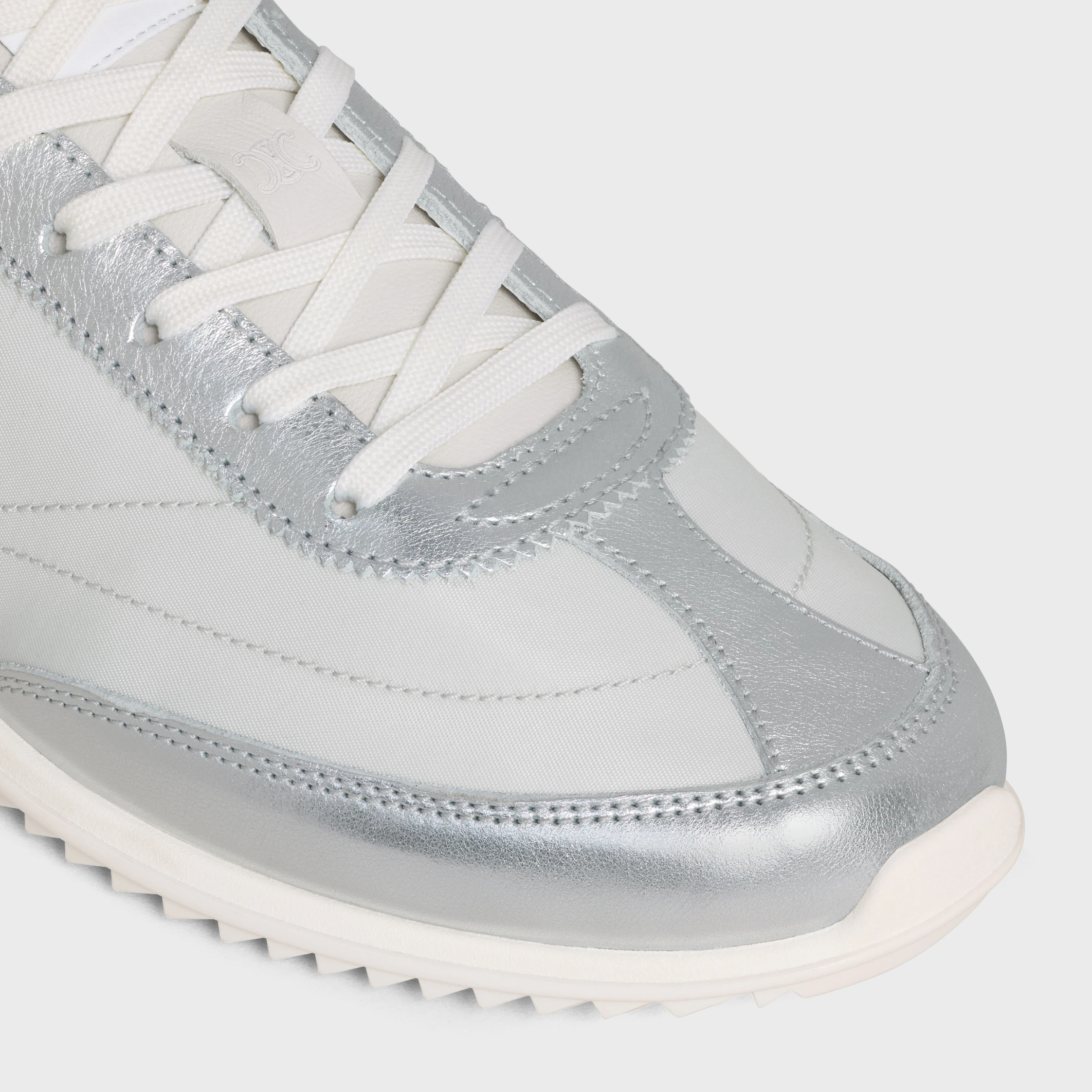 RACER-SNEAKER I NYLON, LAMINERAT KALFSLÄDER OCH KALFSLÄDER