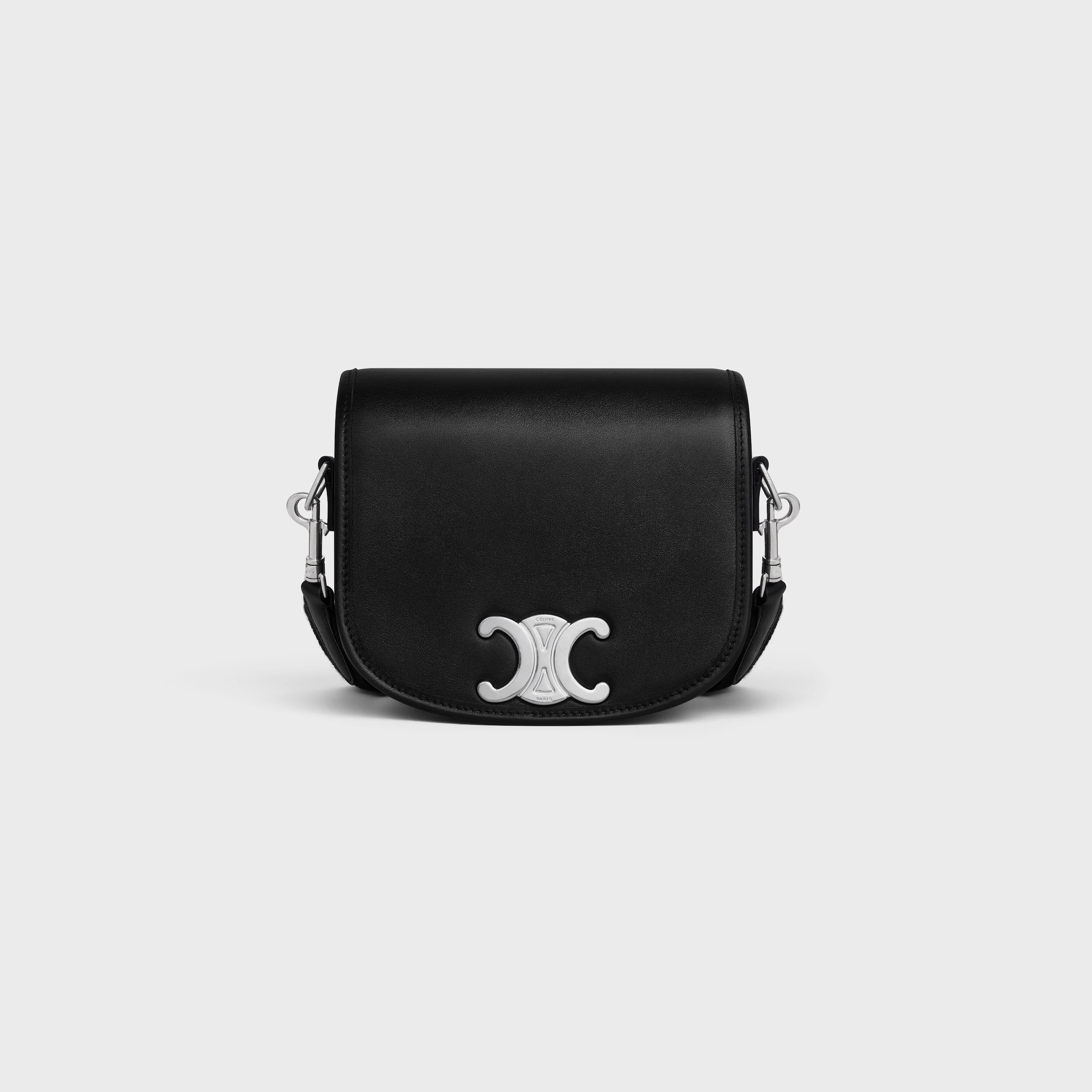 SMALL BESACE STRAP TRIOMPHE I MÖRK KALVSKIN