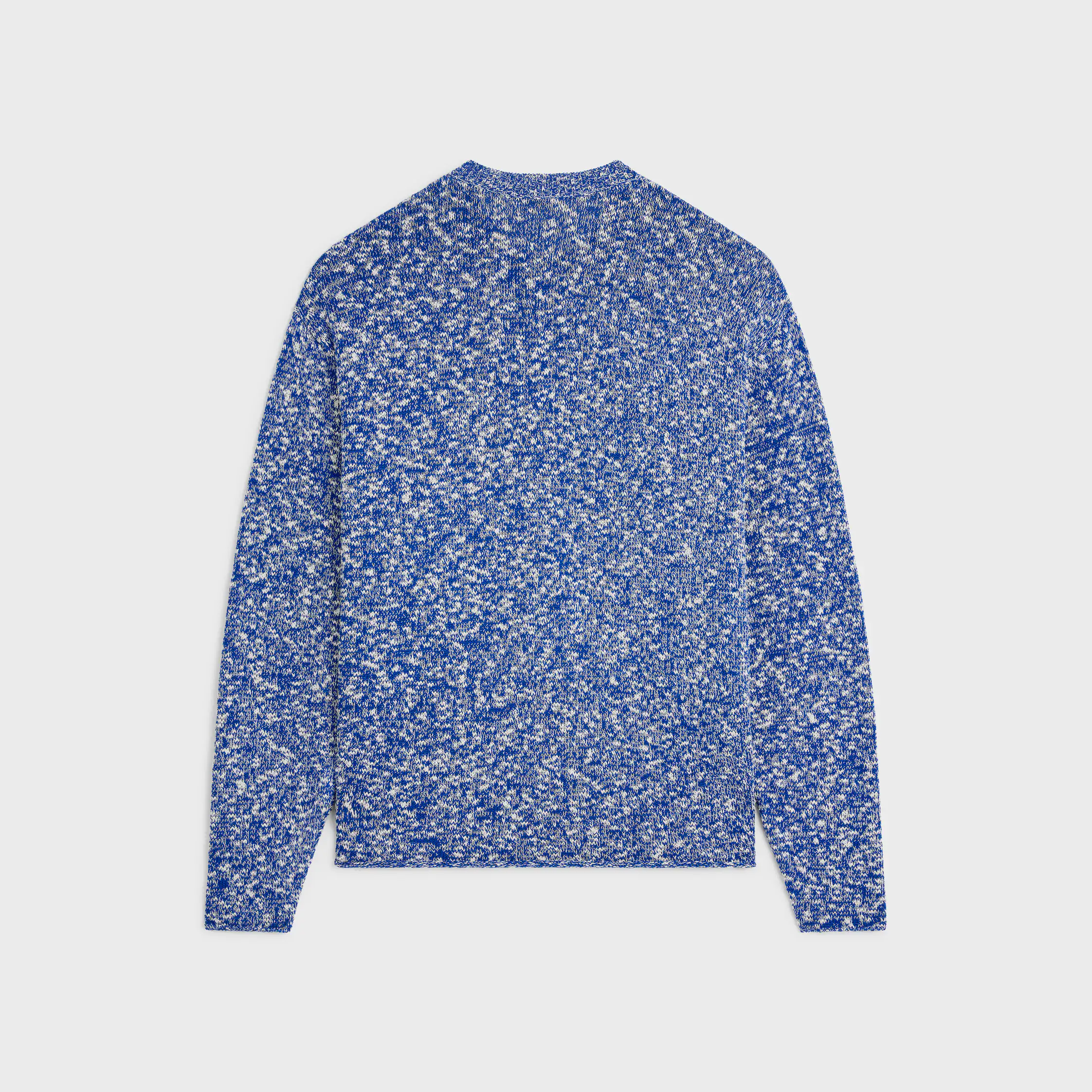oversized crewneck-sudd i mouline bomull