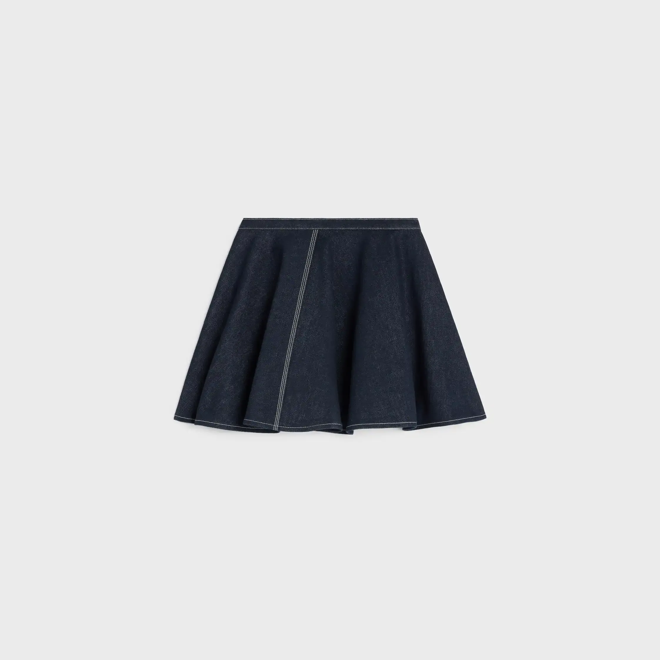 kjol med peplum i lätt tyg av bomullsdyn