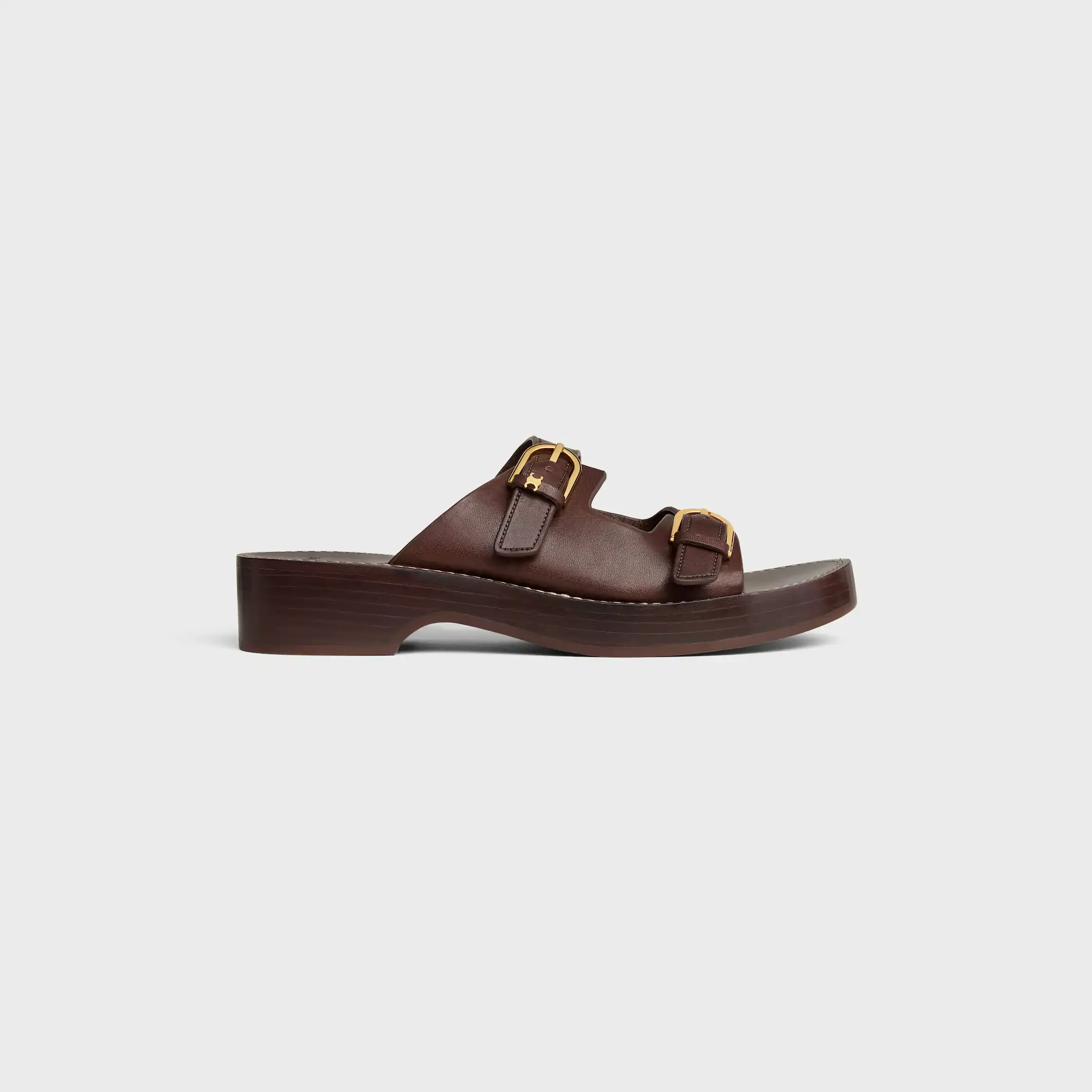 CLEO - DUBBELTÄCK SANDAL I KALVSKIN - VEGETABIL TANNING
