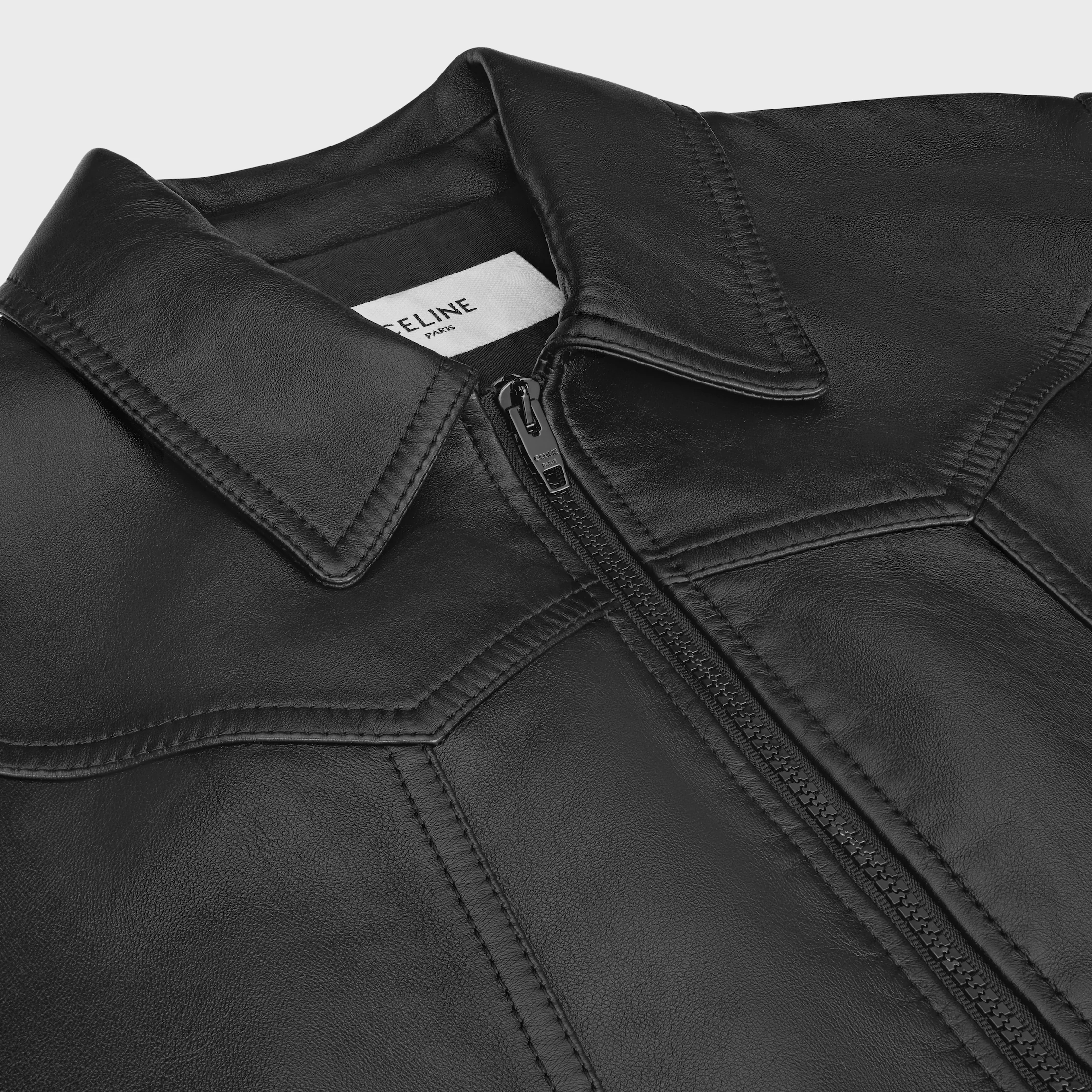 löst blousonjacka i mjuk lambskin