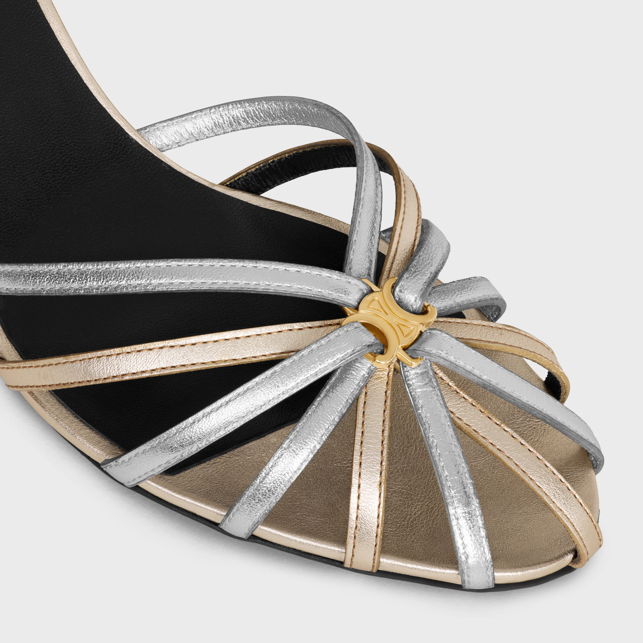 CELINE TRIOMPHE-SANDAL I LAMINERAD KALVSKIN