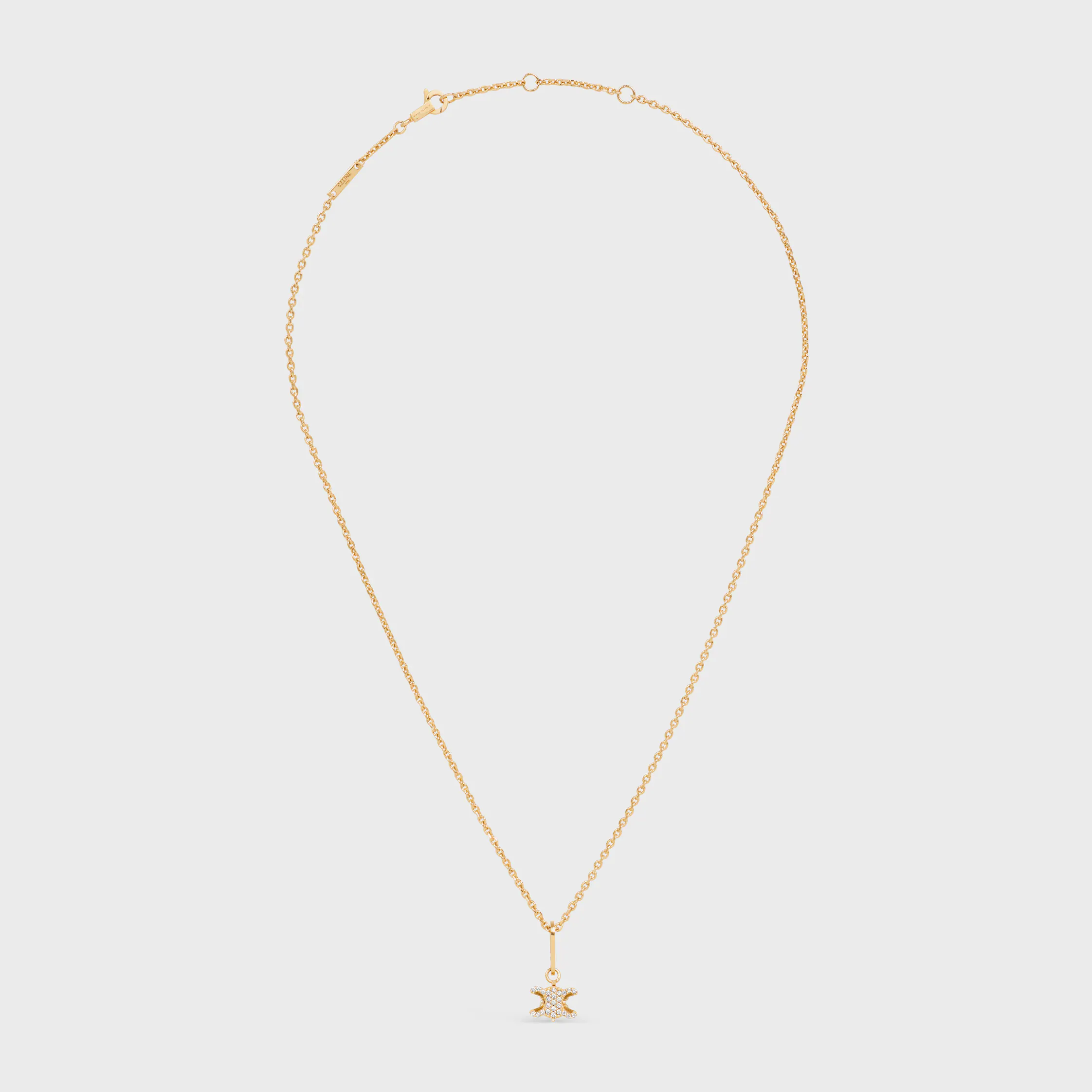 Triomphe Solitaire Sparkle-halsband i strass och blankt brons med gyllene finish
