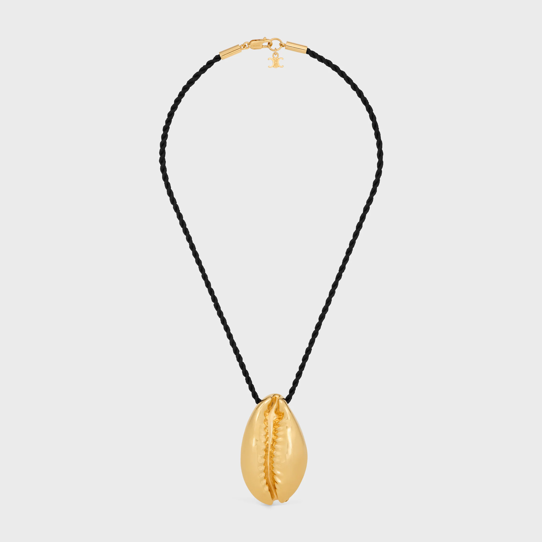 Celine Défilé-halsband i blankbrons med gyllene beläggning och siden