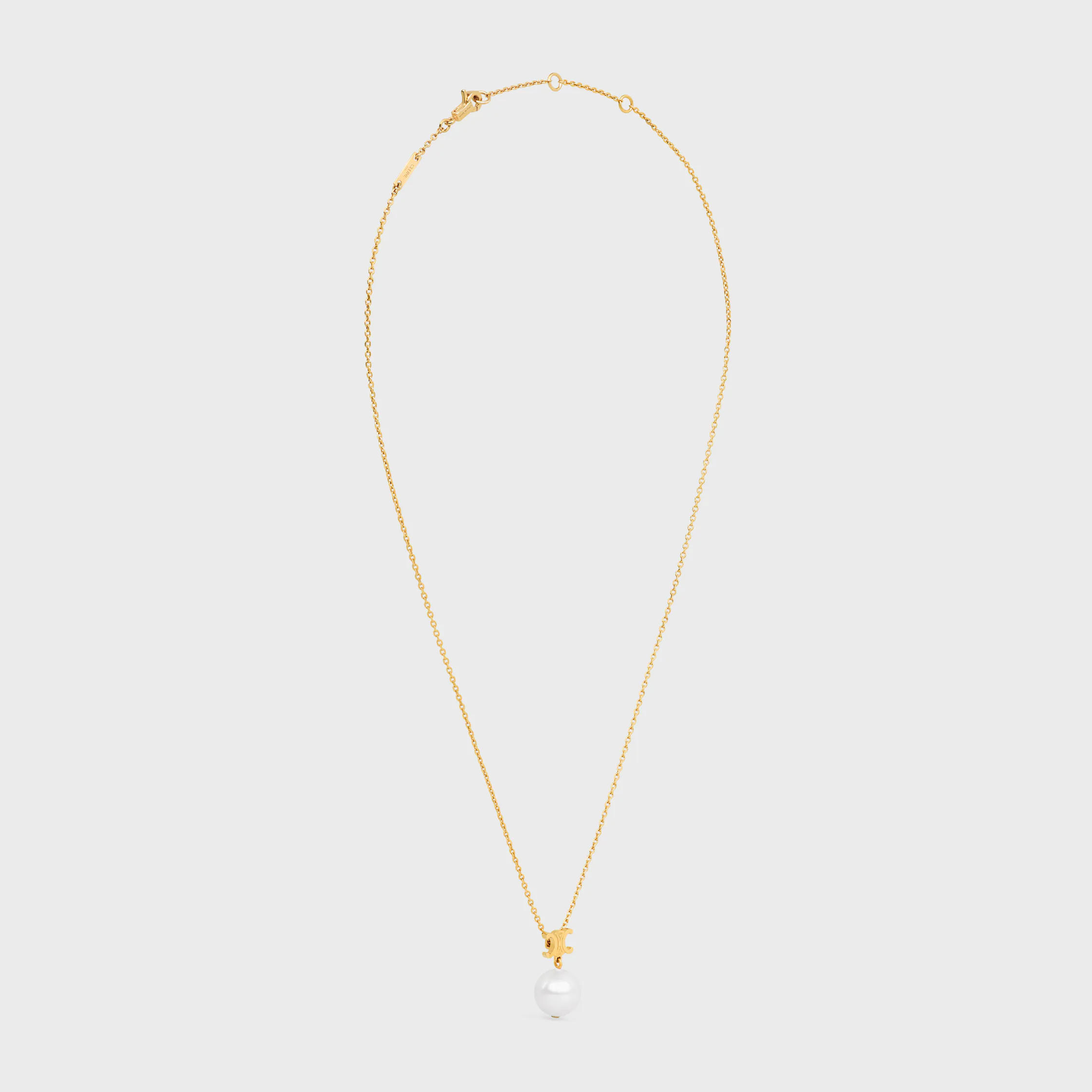 Les Perles Celine-halsband i resinperla och blyant med guldslag