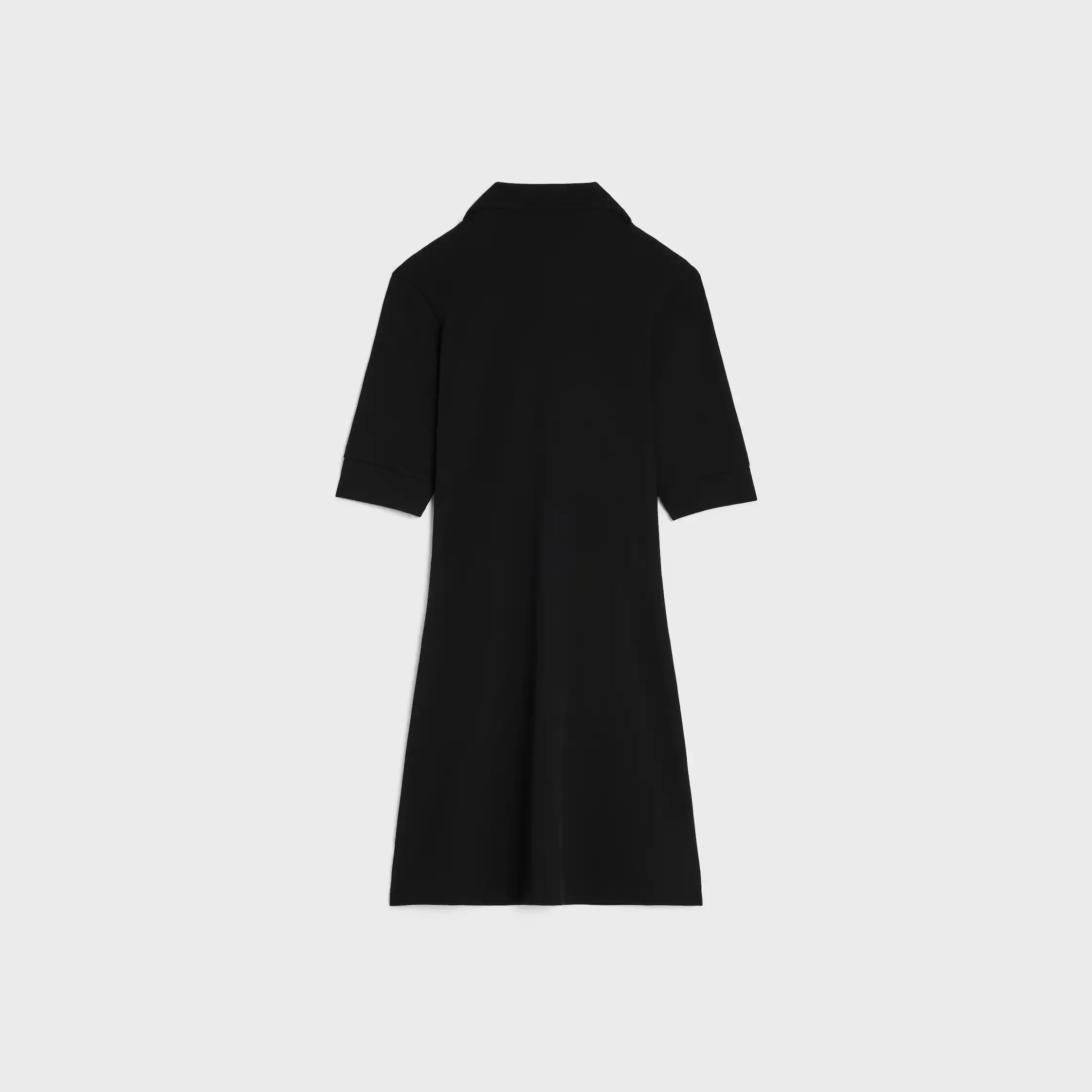polo-minidress i ribbad bomull