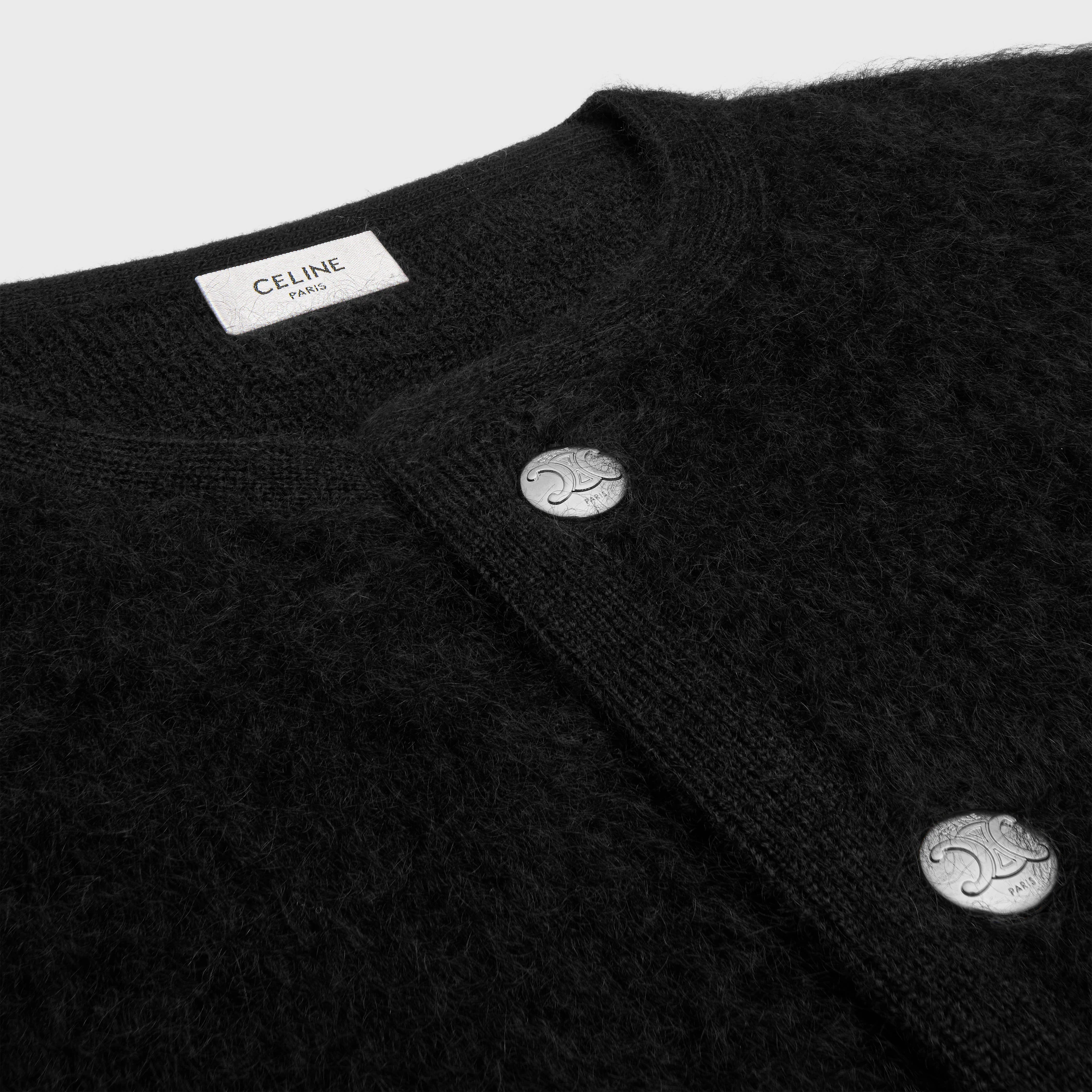 cardigan IN borstet mohair