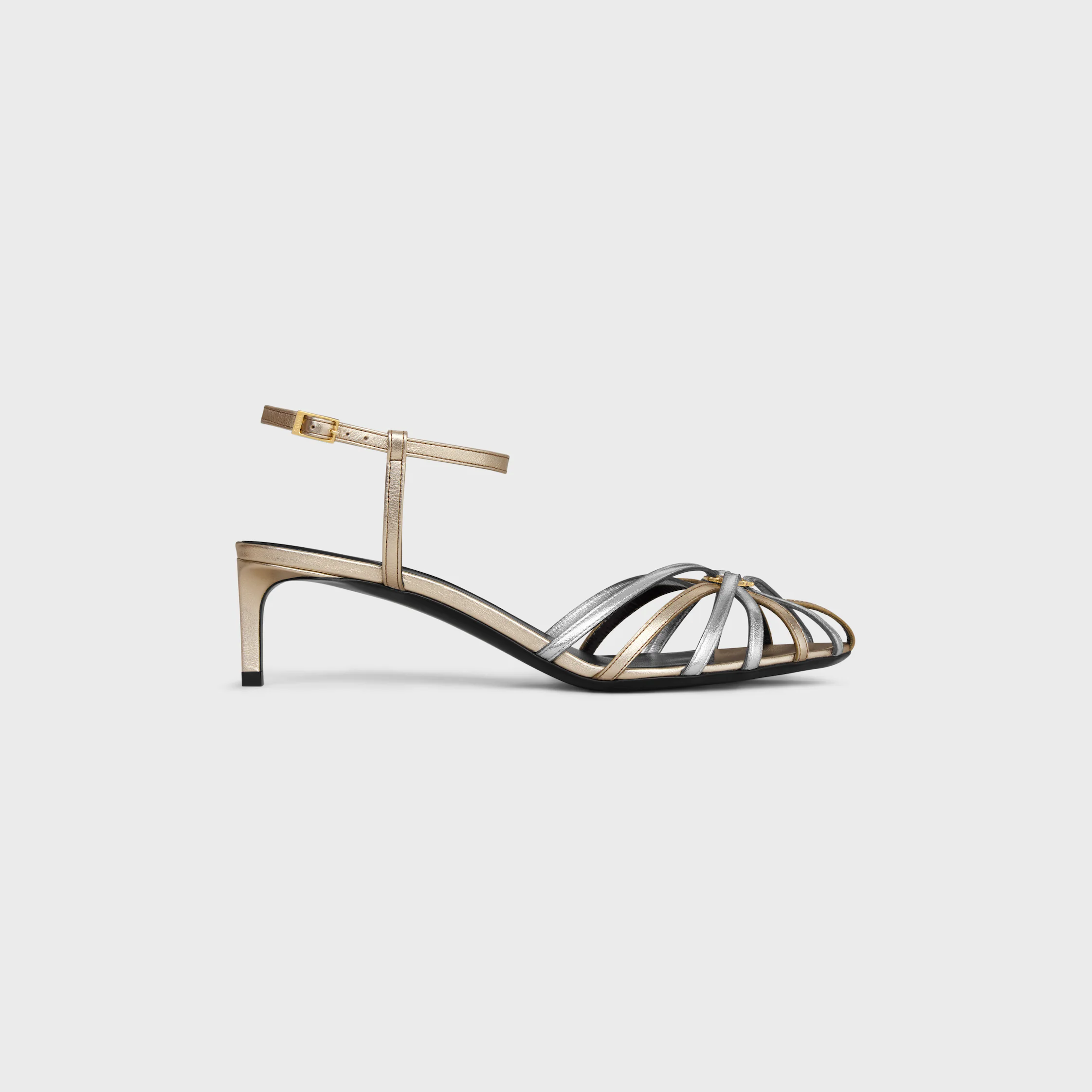 CELINE TRIOMPHE-SANDAL I LAMINERAD KALVSKIN
