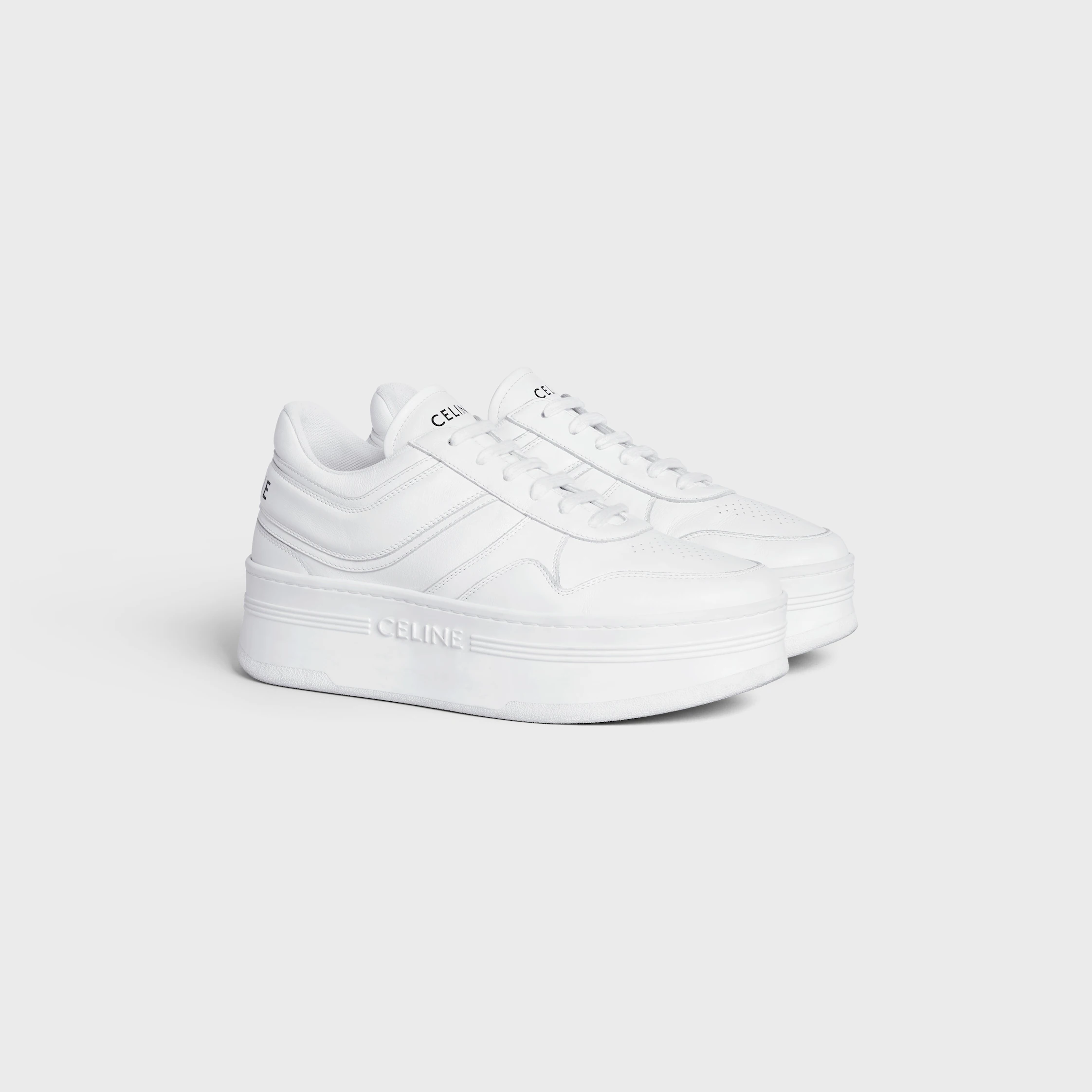 BLOCKSNEAKERS MED VAD OUTSOLE I KALVSKIN