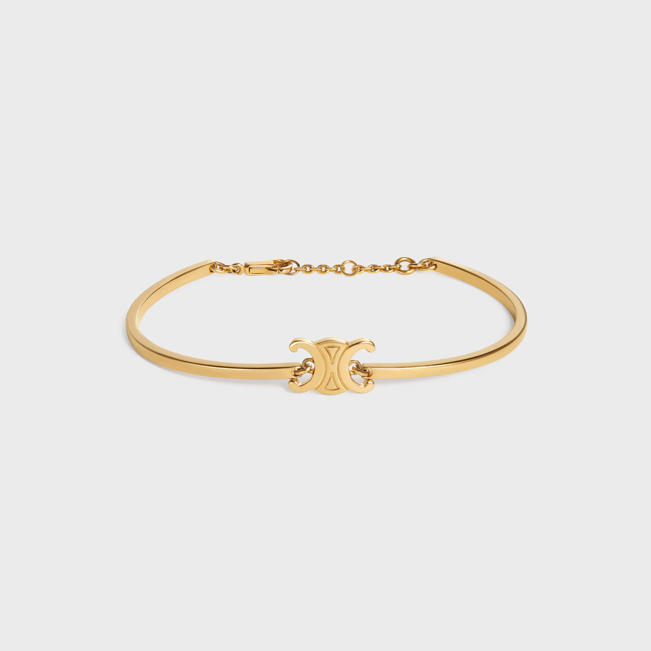 Triomphe-böjbar armband i blankt guld med guldslag
