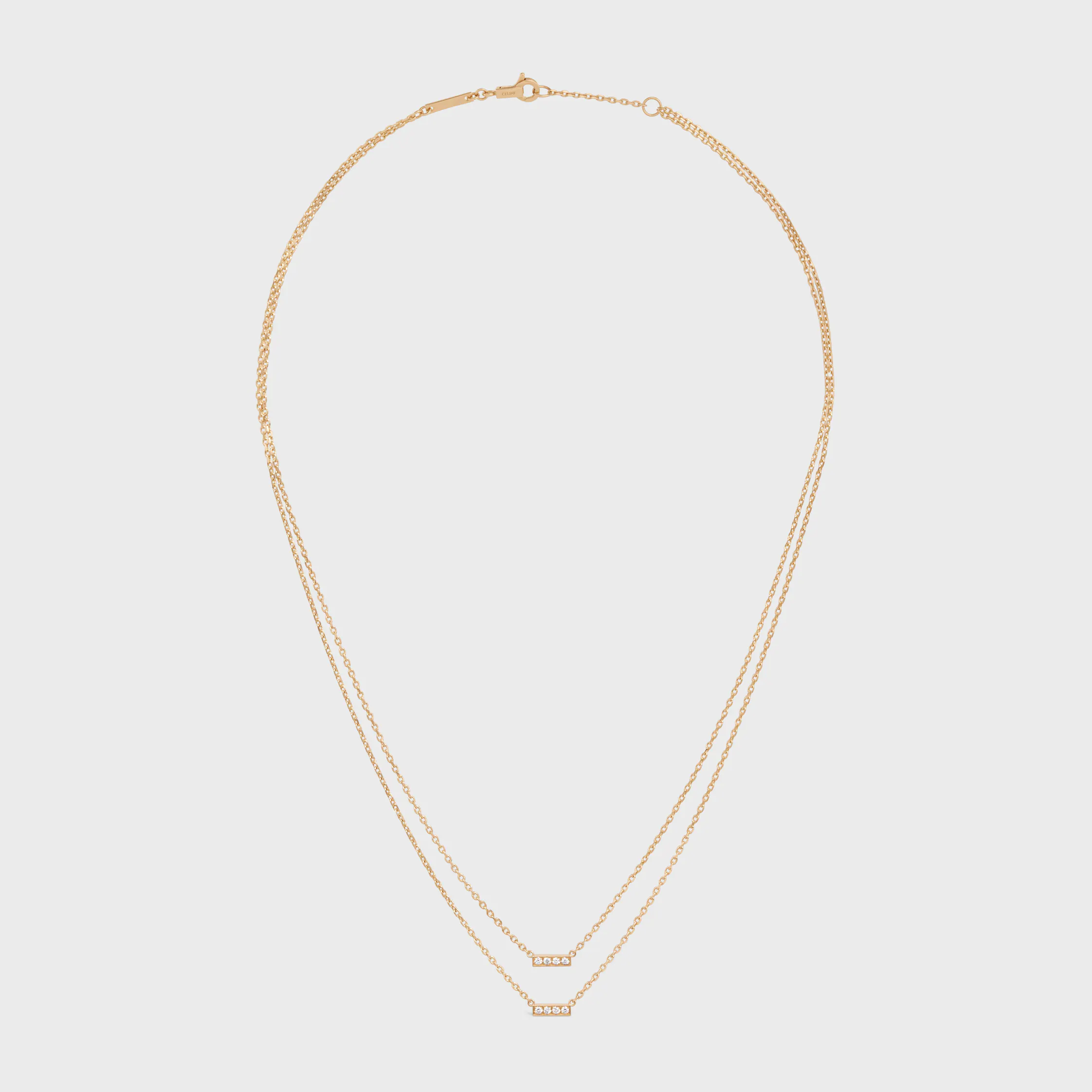Celine Line dubbel halsband i guld och diamanter