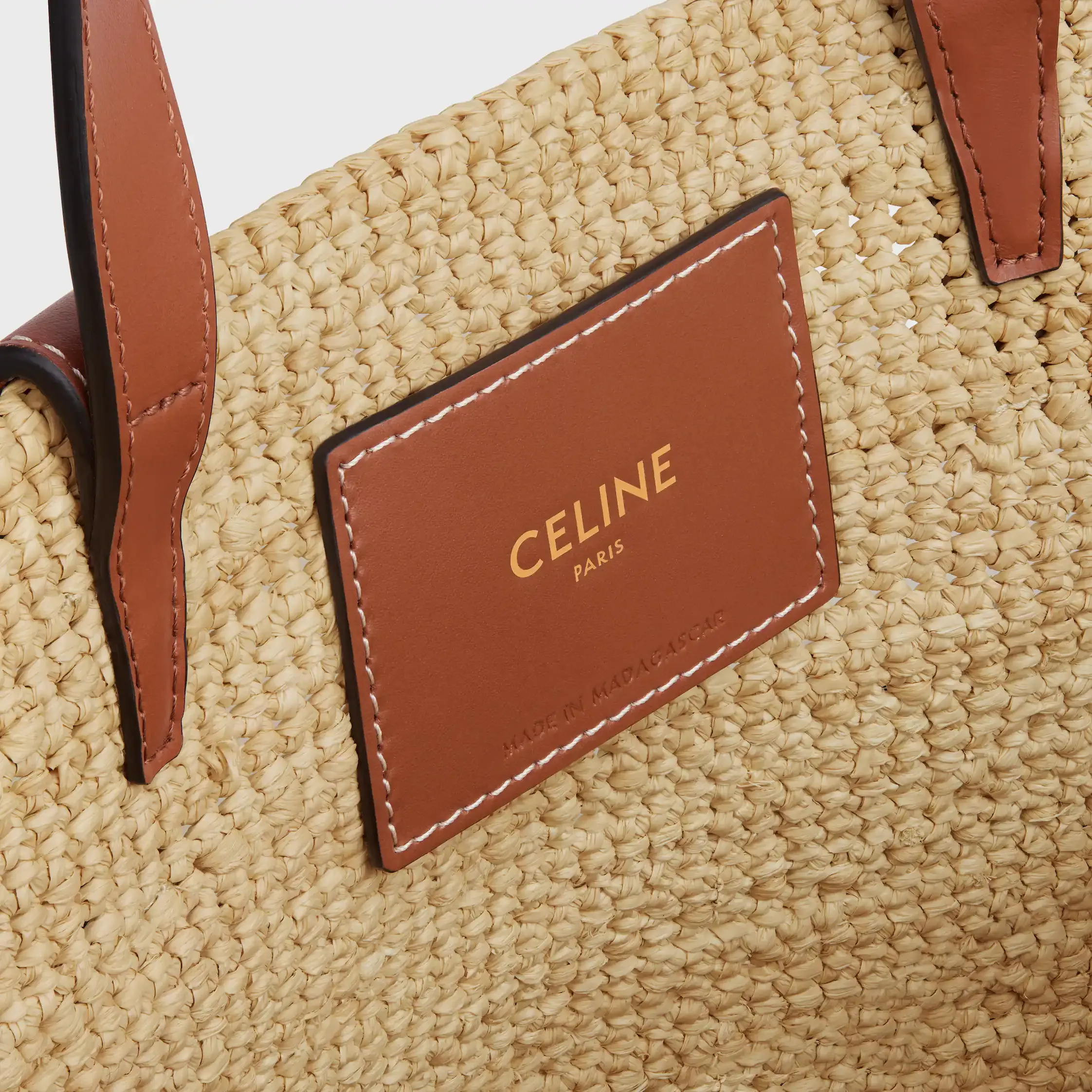 TEEN SUPPLE CELINE CLASSIC PANIER I raffia och kalvskinn
