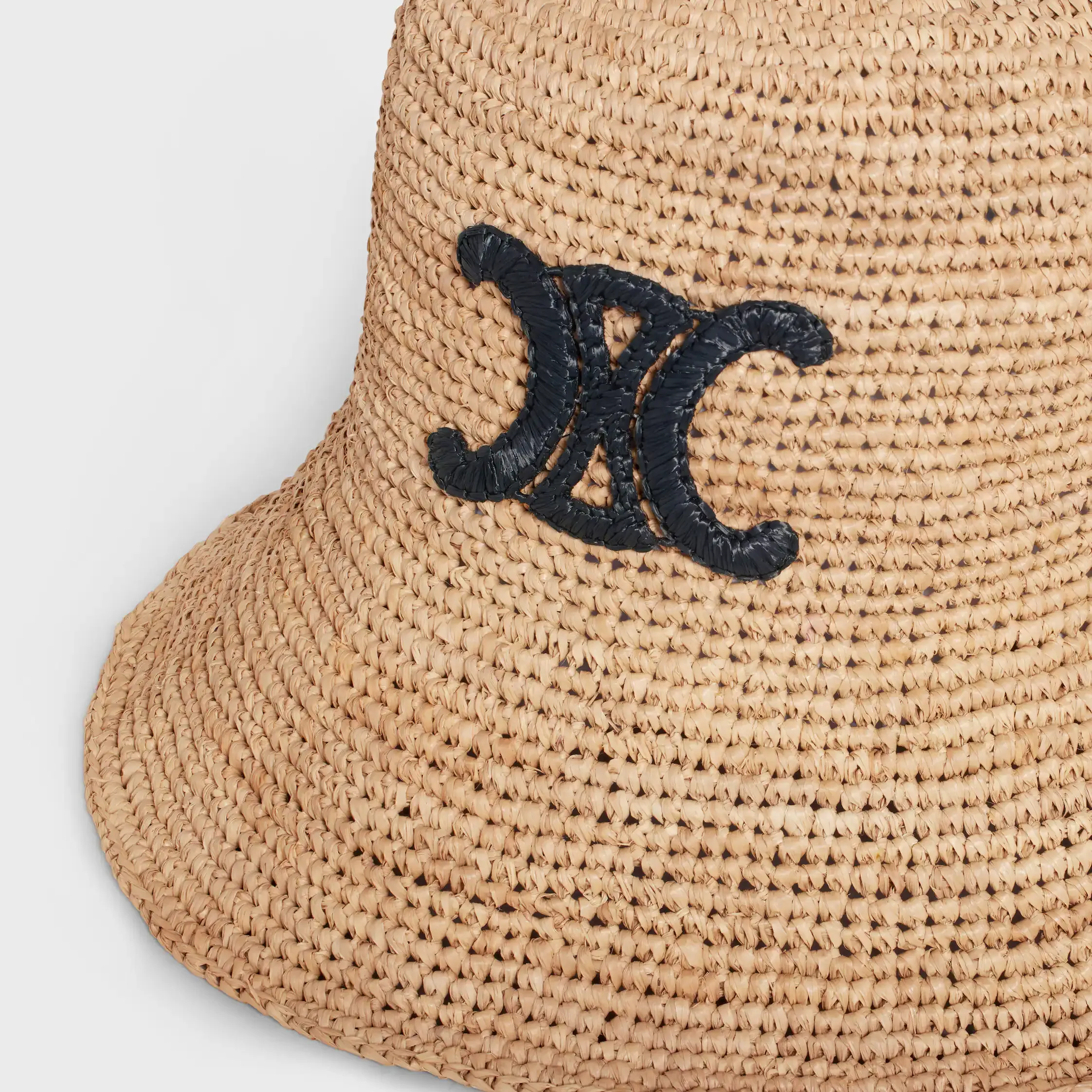 triomphe buckethatt i raffia