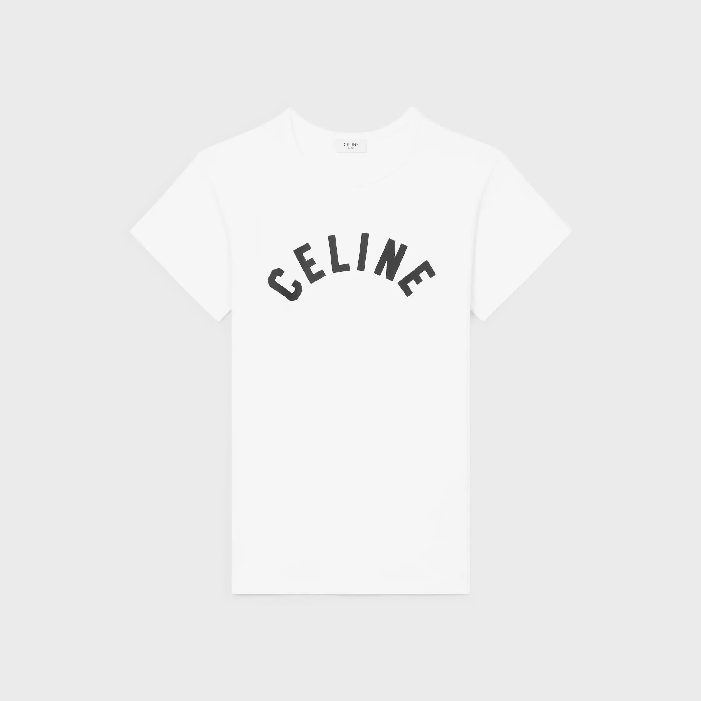 regular t-shirt i ribbad bomullsgarn