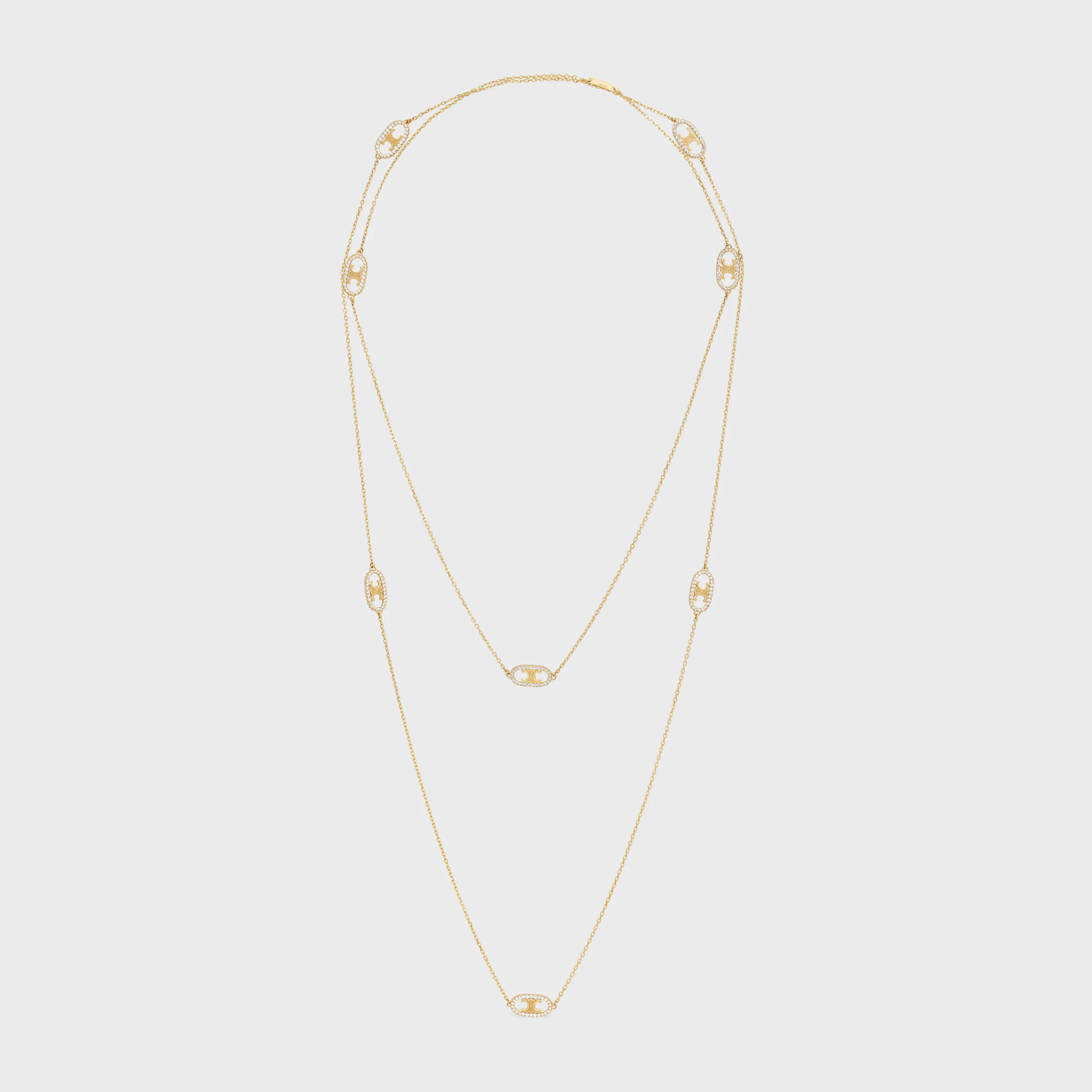 Maillon Triomphe halsband i guld och diamanter