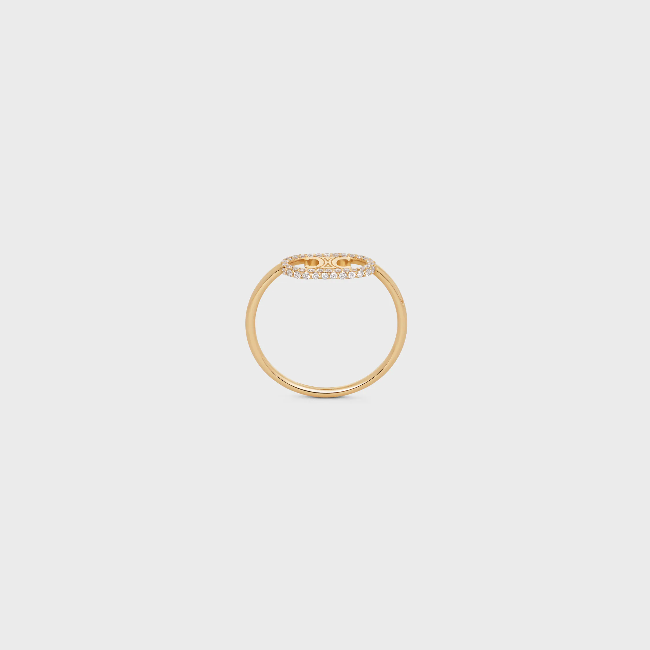 Maillon Triomphe-ring i guld och diamanter
