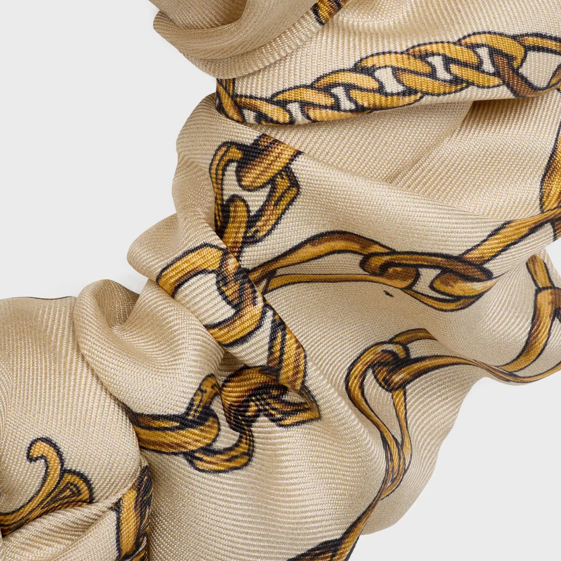 Celine Chains Bow-skrubb i siden