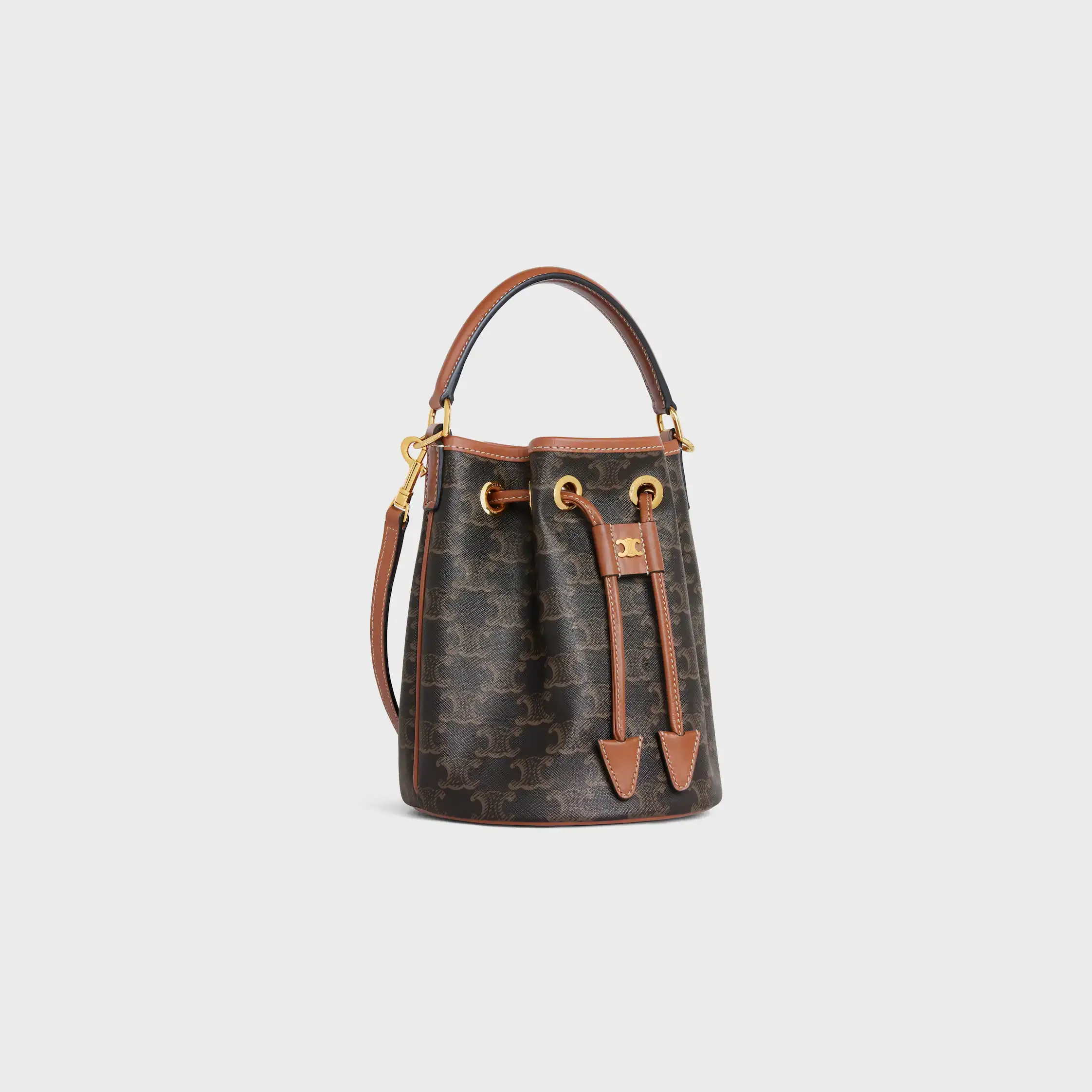 TEEN CLARA BAG I Triomphe-tyg och kalvskinn