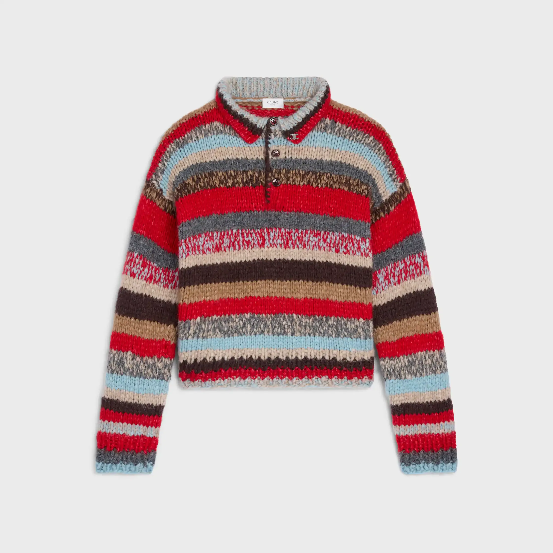 polosweater i mohair och ull