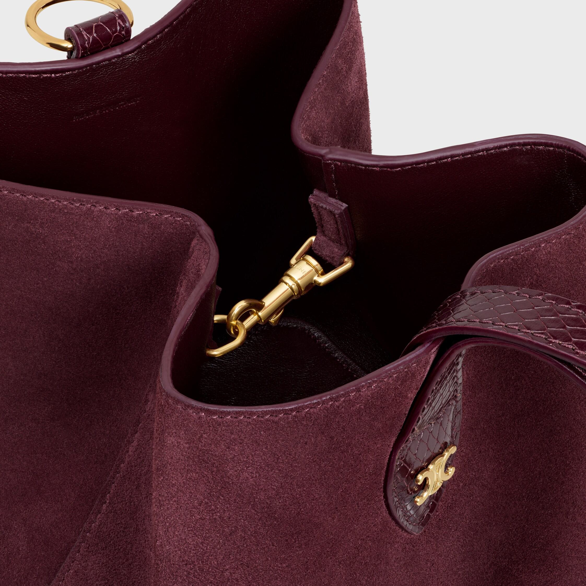 SMALL AMBER I SUEDE OCH PYTHONEFFEKT KALFSLÄDER