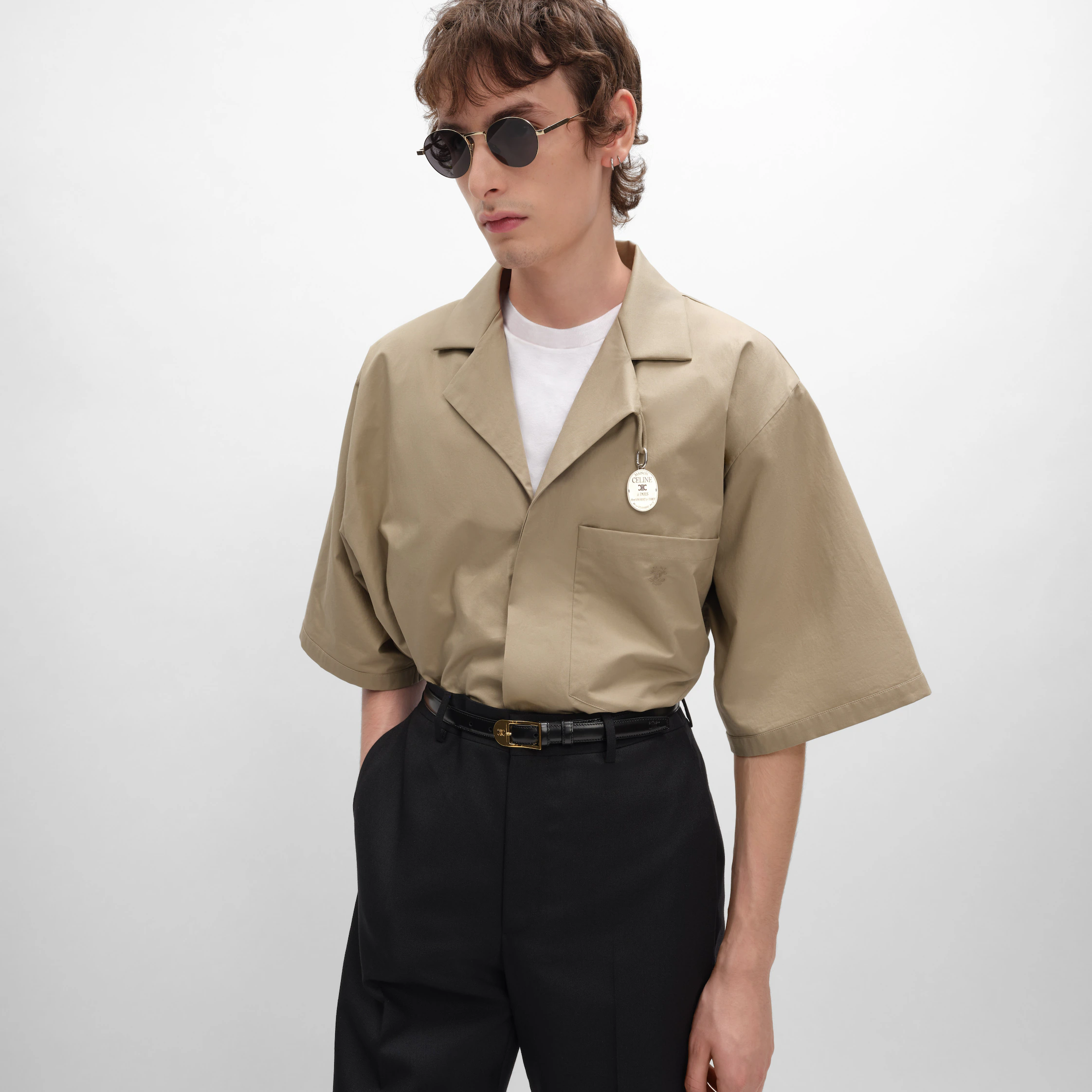SCOUTSKJORTA I LJUS KOTTON GABARDINE