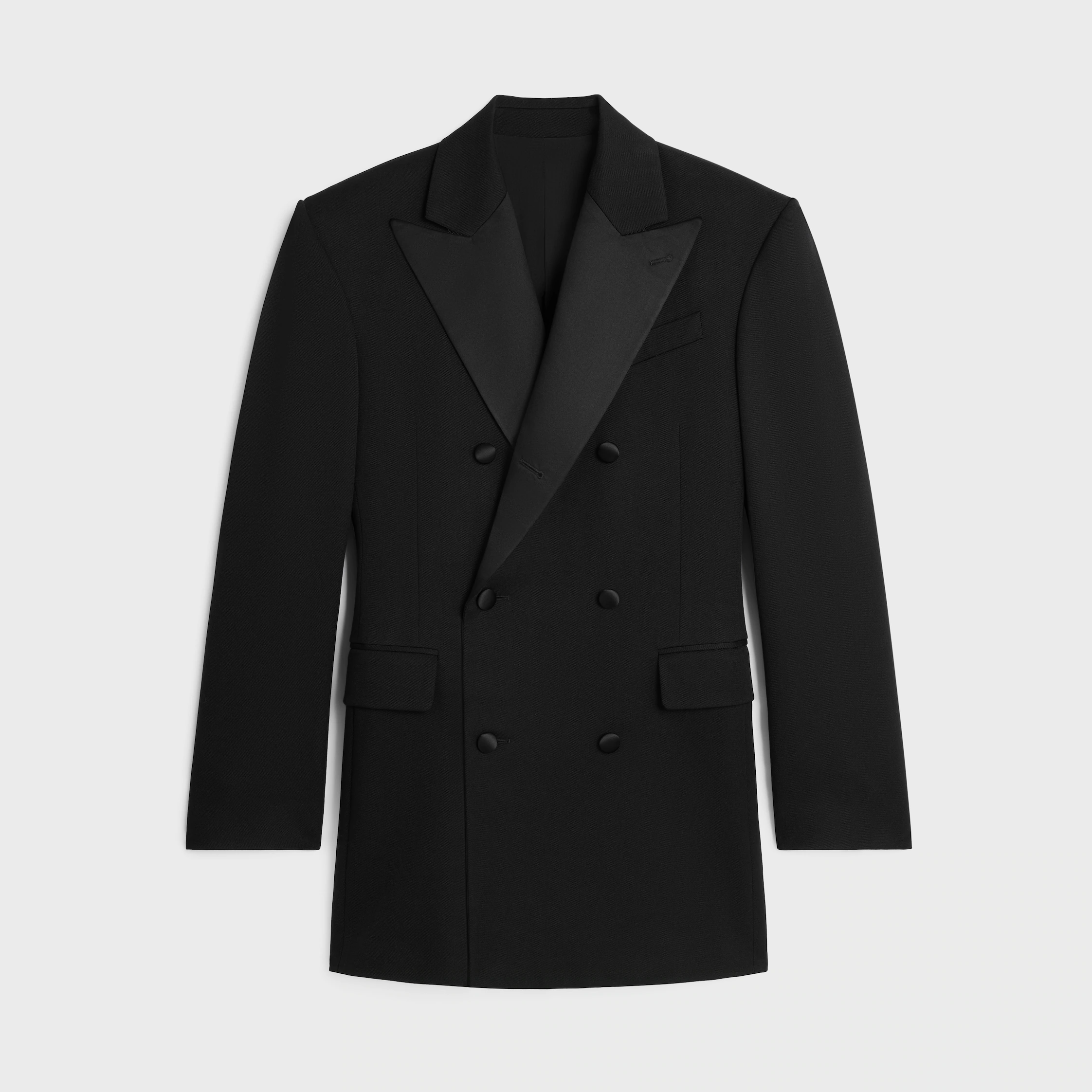 COLONNE TUX JACKA I ull och mohair gabardine