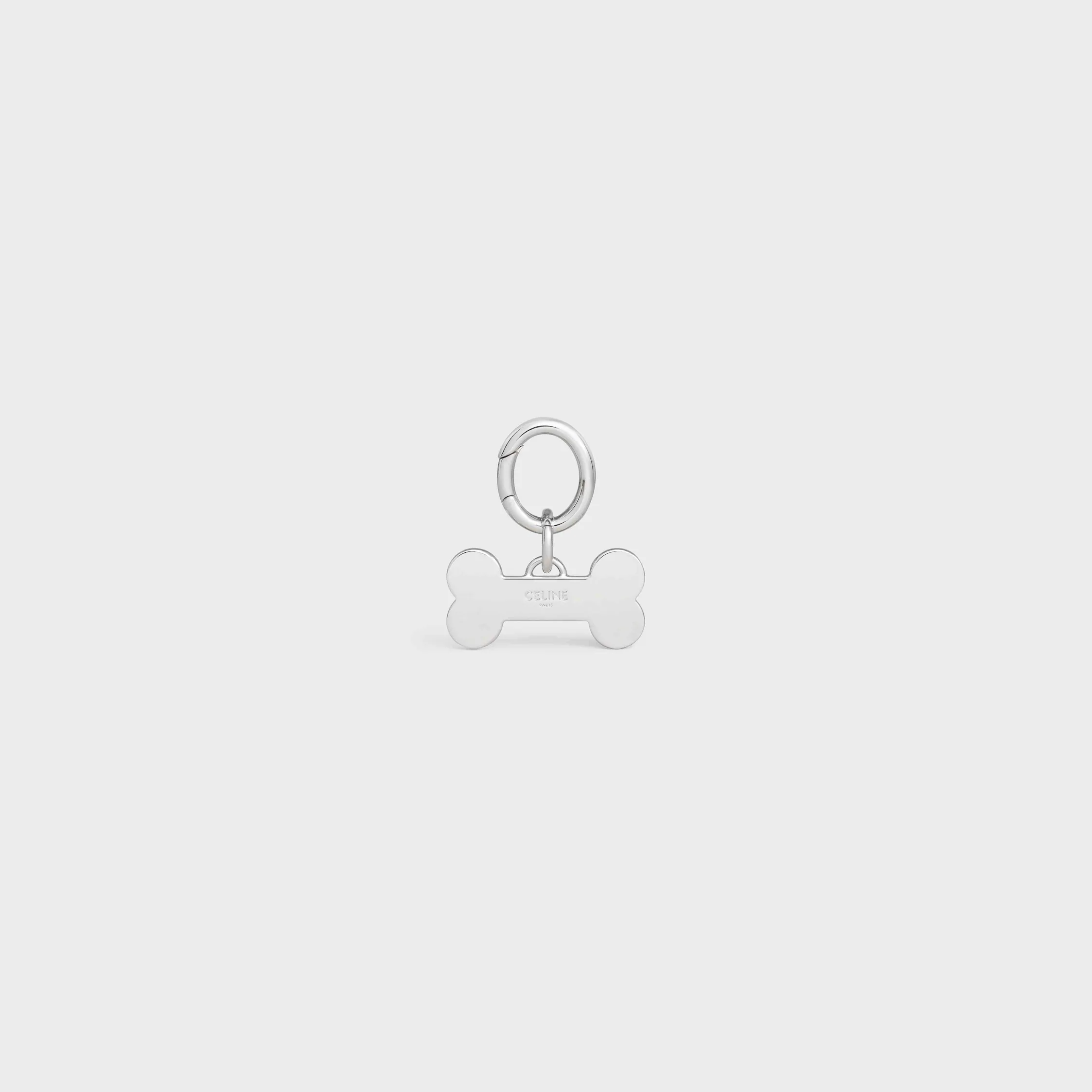 Benkstrass hundmedalj i blank metall