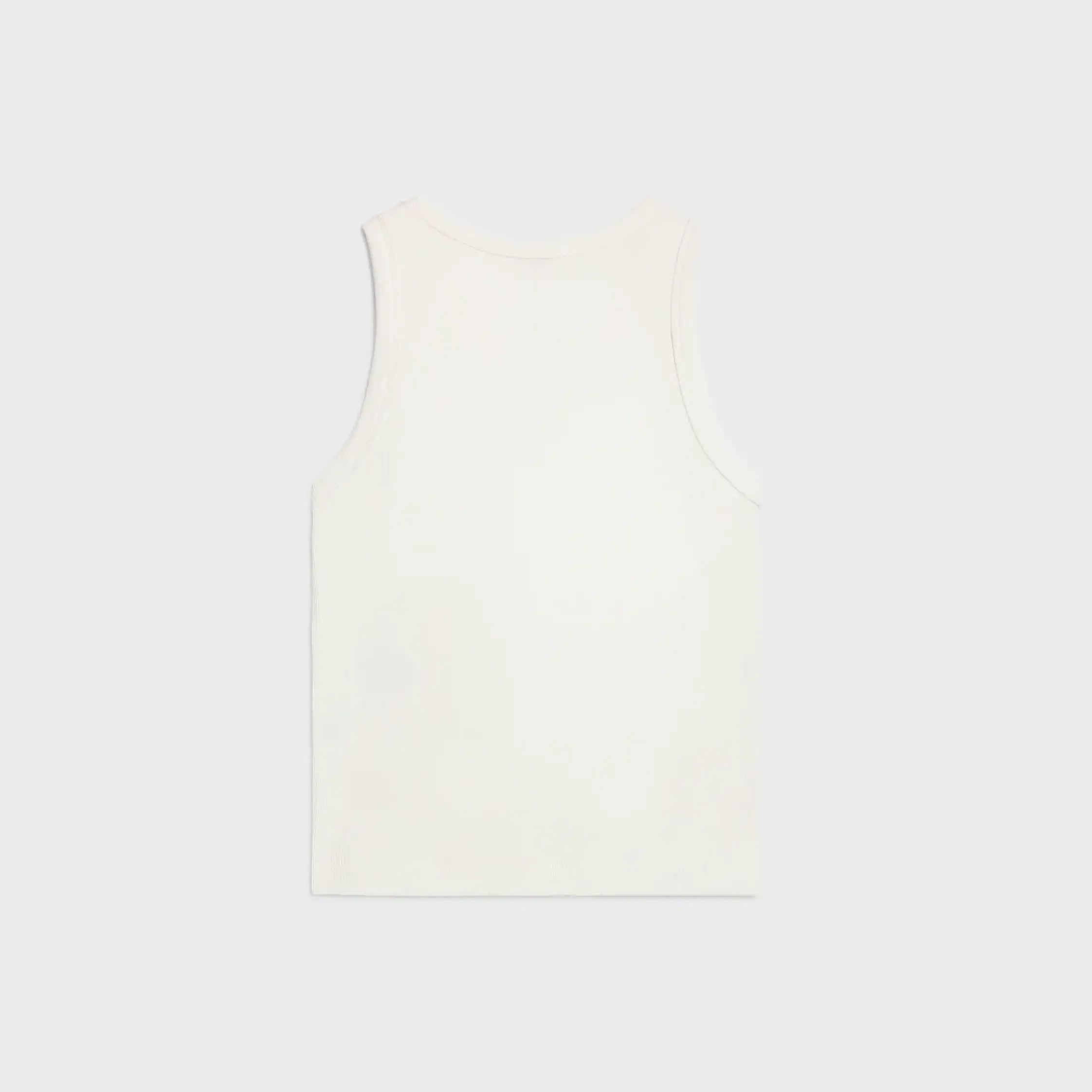 triomphe tanktop i ribbad bomull och siden