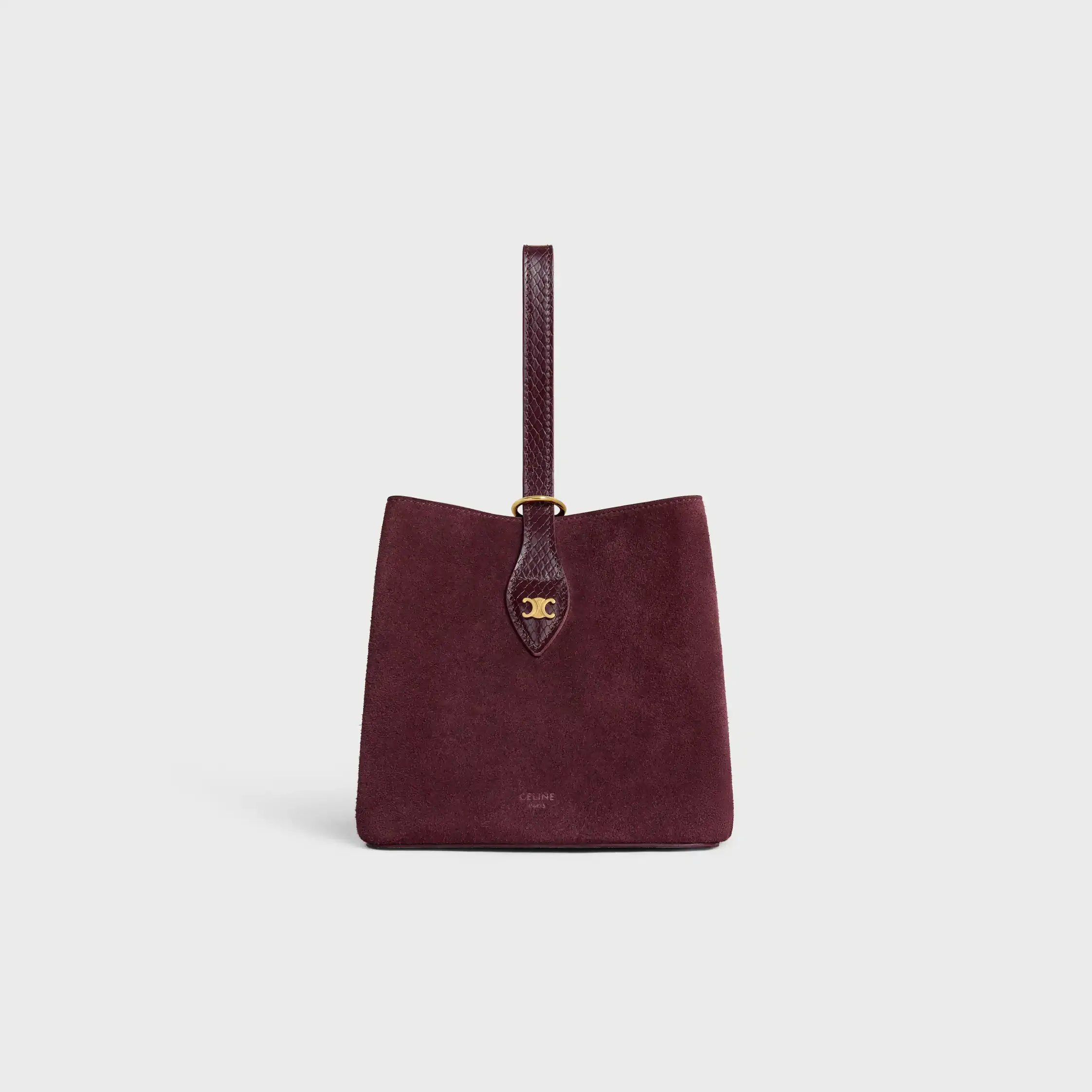 SMALL AMBER I SUEDE OCH PYTHONEFFEKT KALFSLÄDER