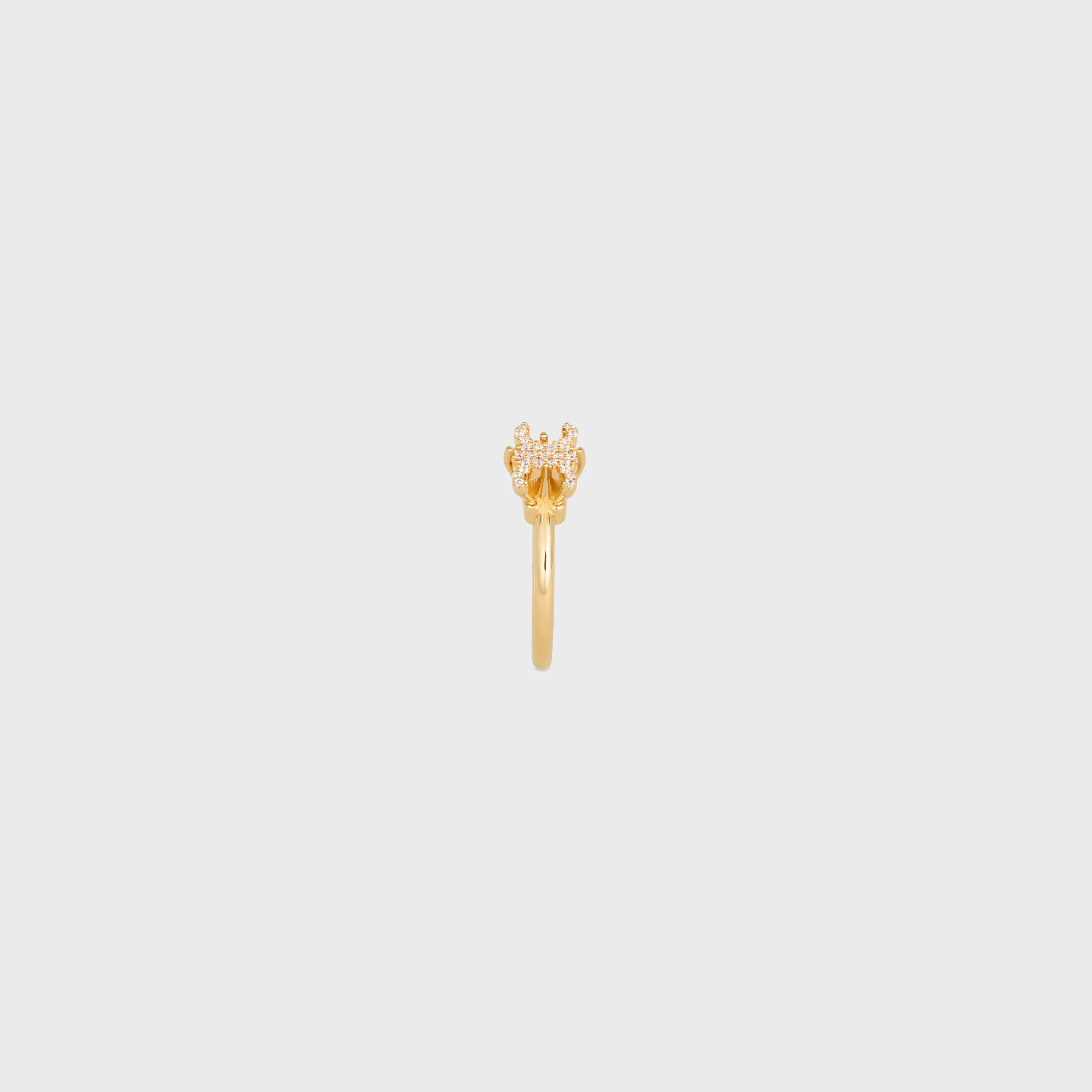 Triomphe Solitaire Sparkle-ring i strass och brons med gyllene finish