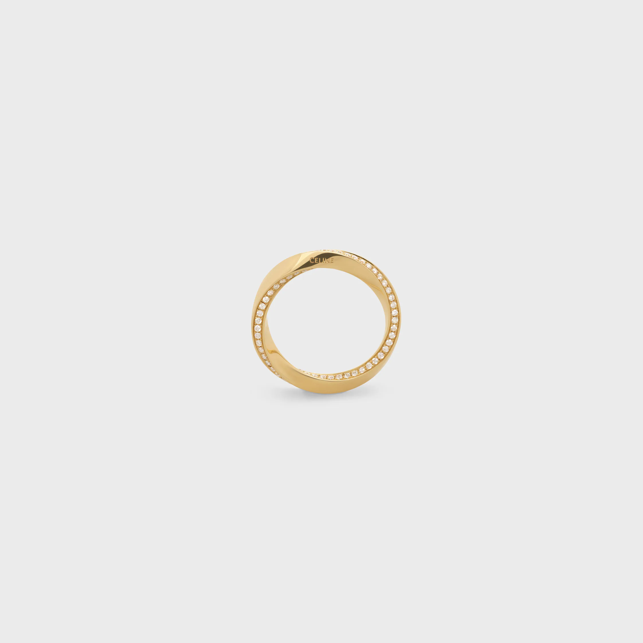Torsionsring i guld och diamanter