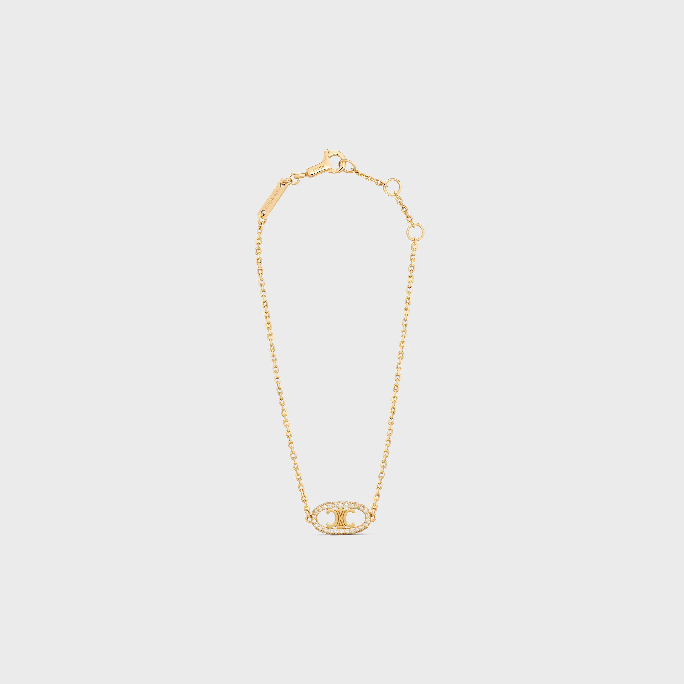 Maillon Triomphe-armband i guld och diamanter