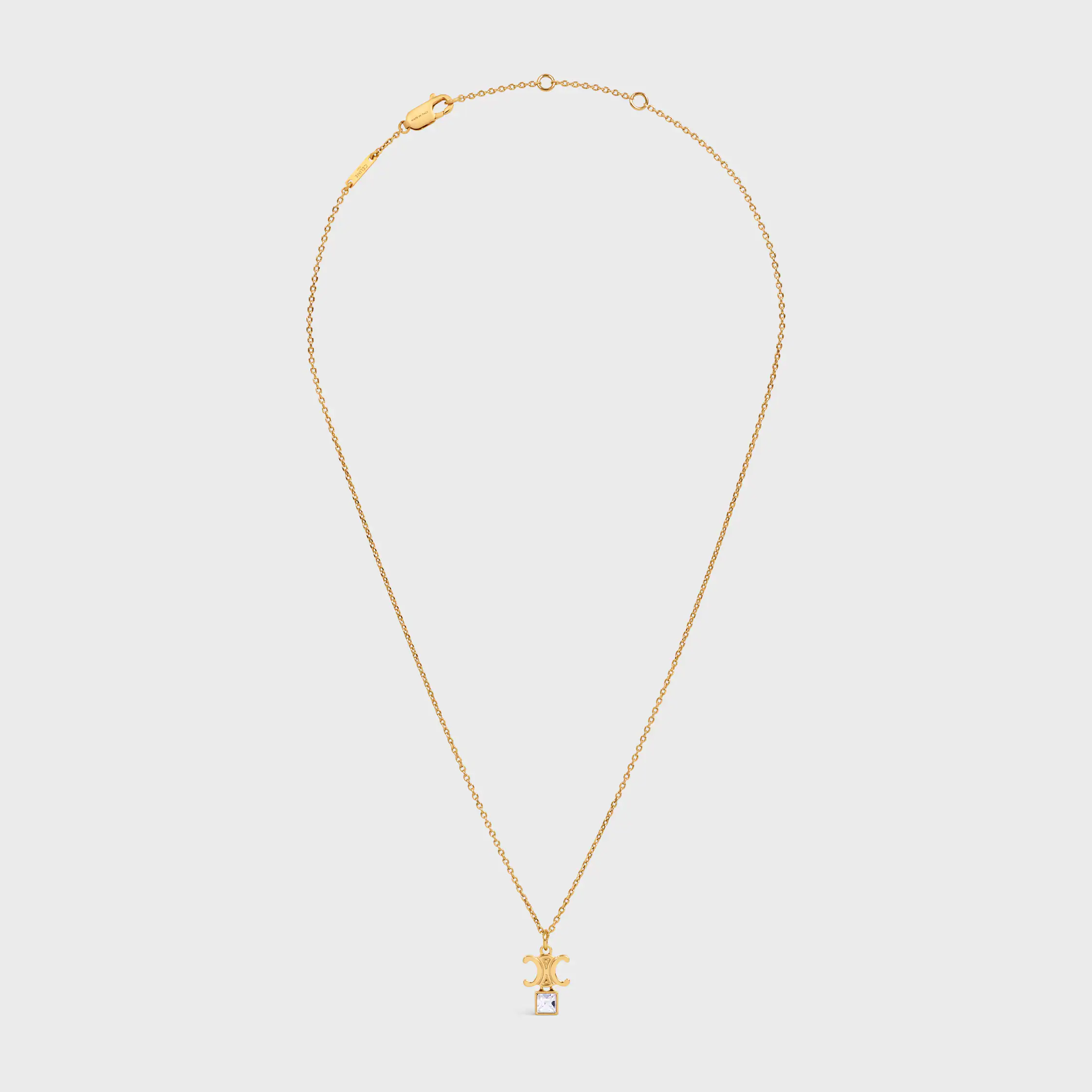 Triomphe Twinkle-halsband i strass och blank brass med gyllene beläggning