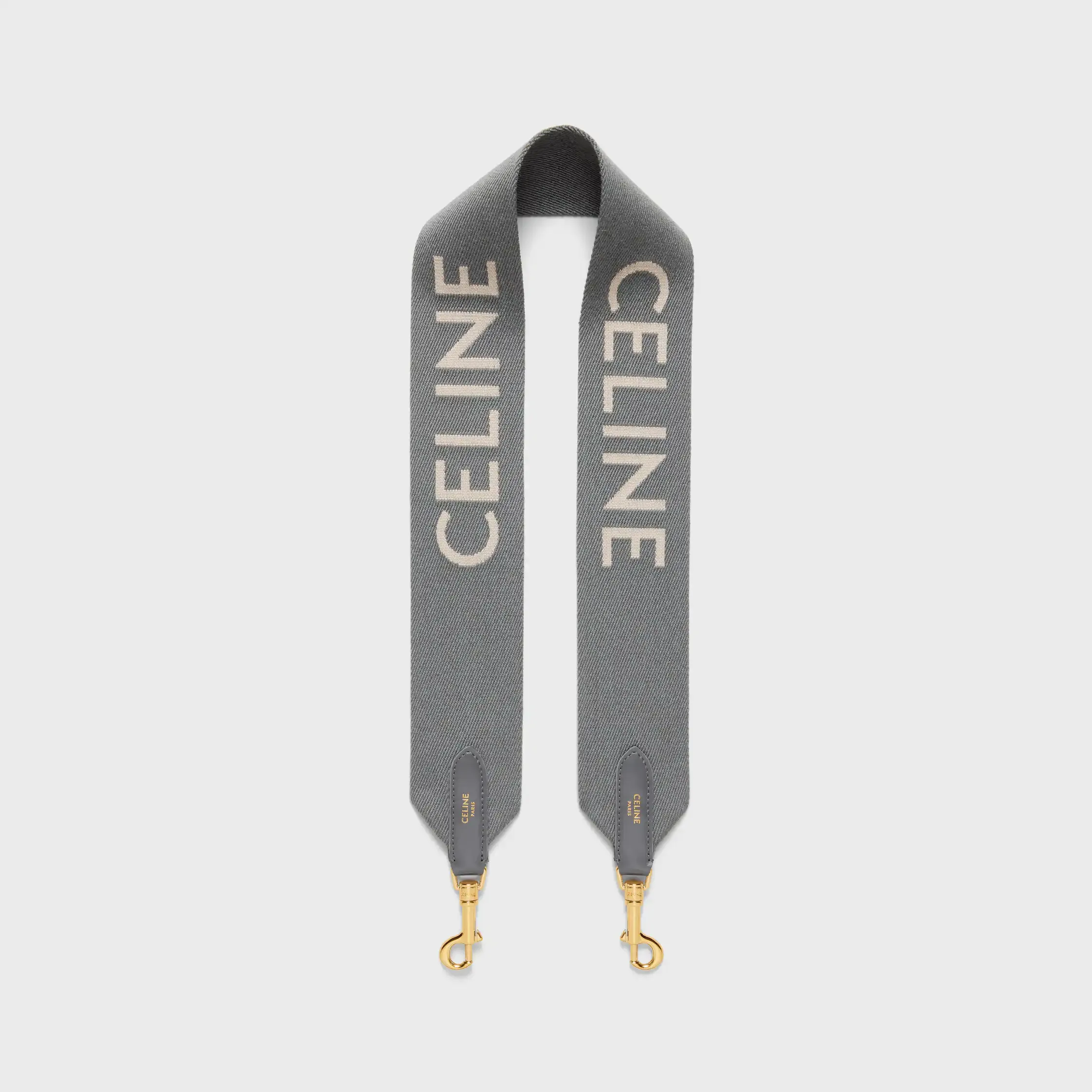 Kort rem i ull med Celine-jacquard