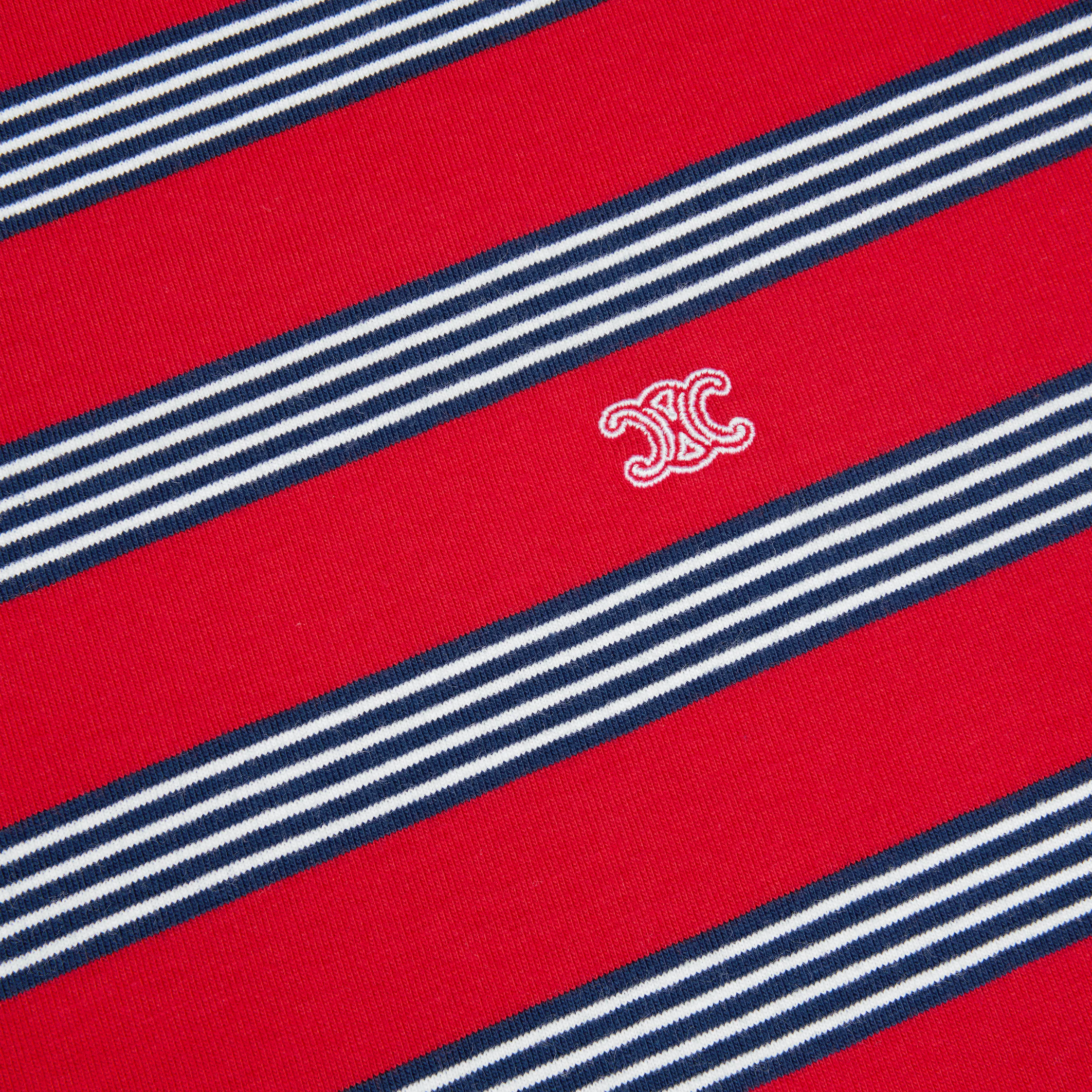 regular t-shirt i streckad bomullsgarn