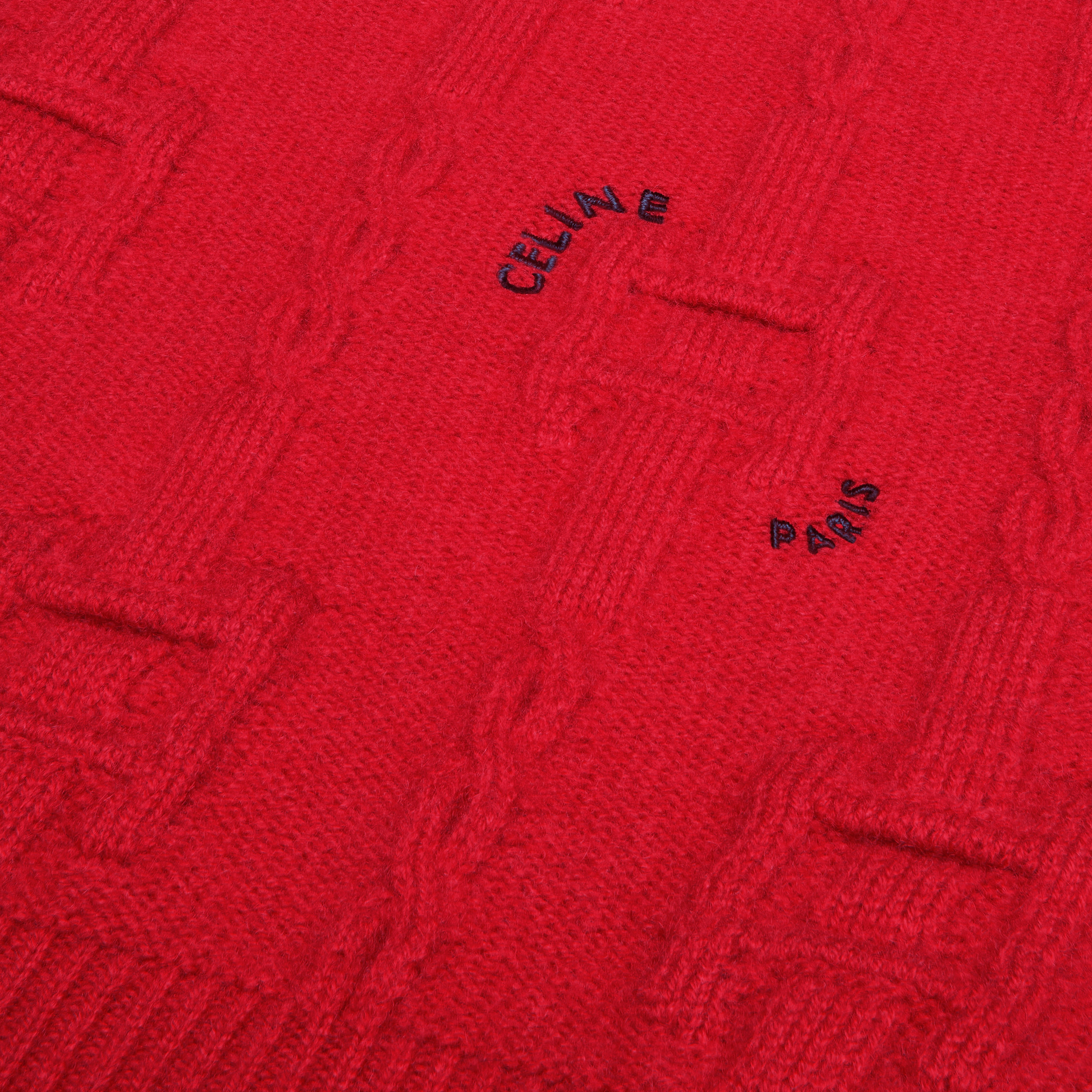 tröja med runda hals i kedjeknäppning cashmere