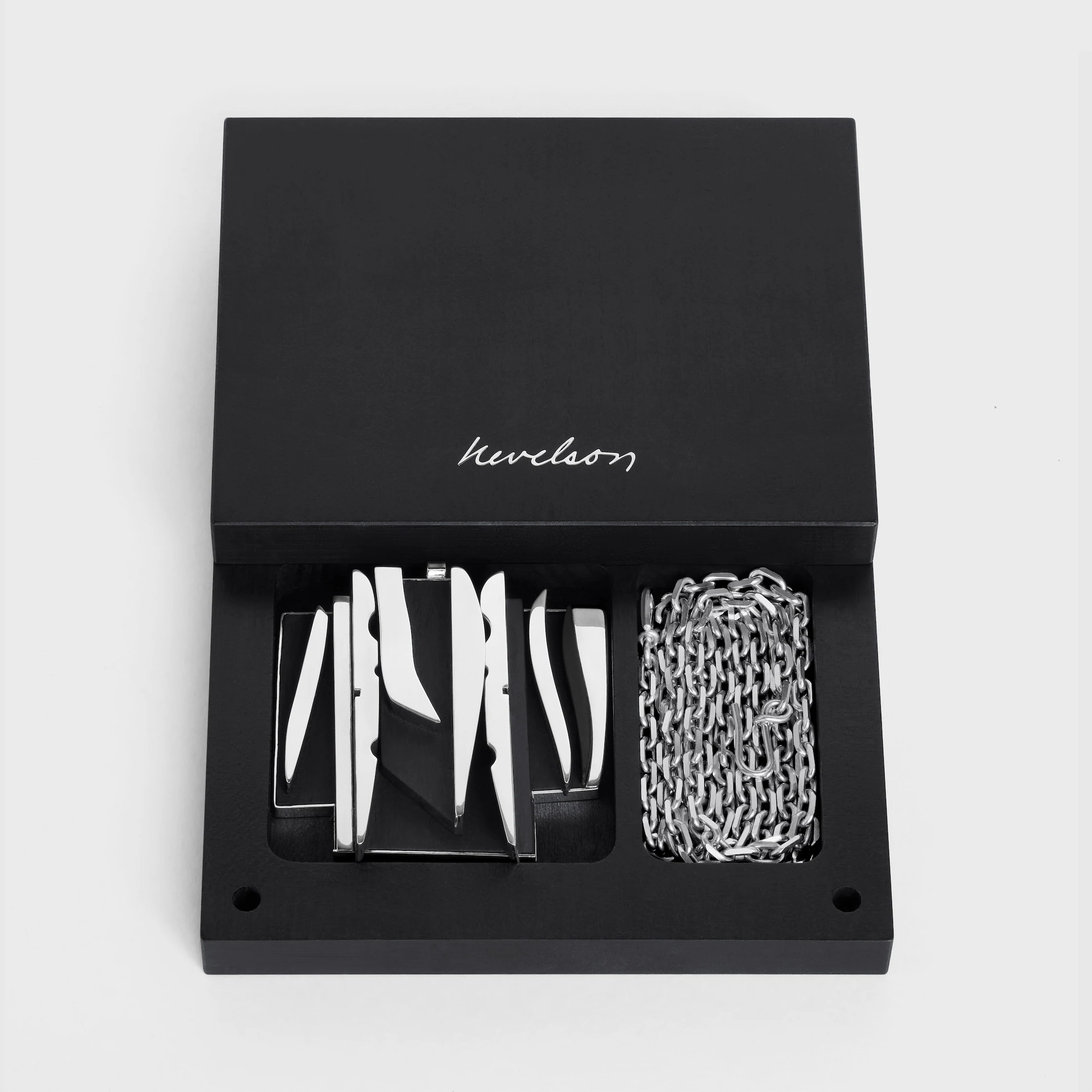 Celine Nevelson-projektkedja Sterling silver och ekträ