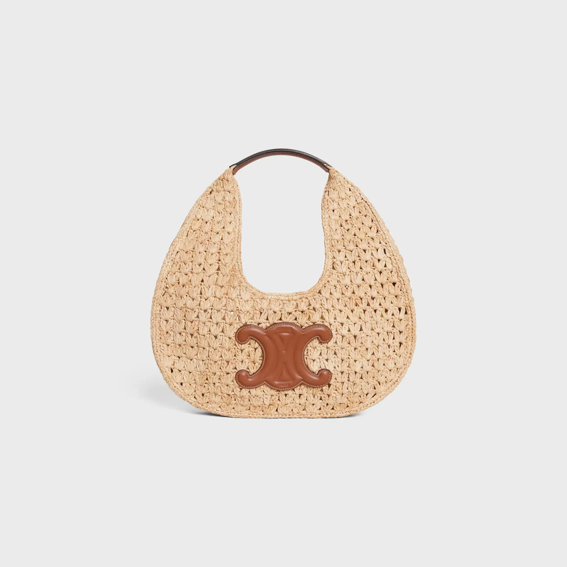 celine classic panier HOBO BAG I raffia och kalvskinn