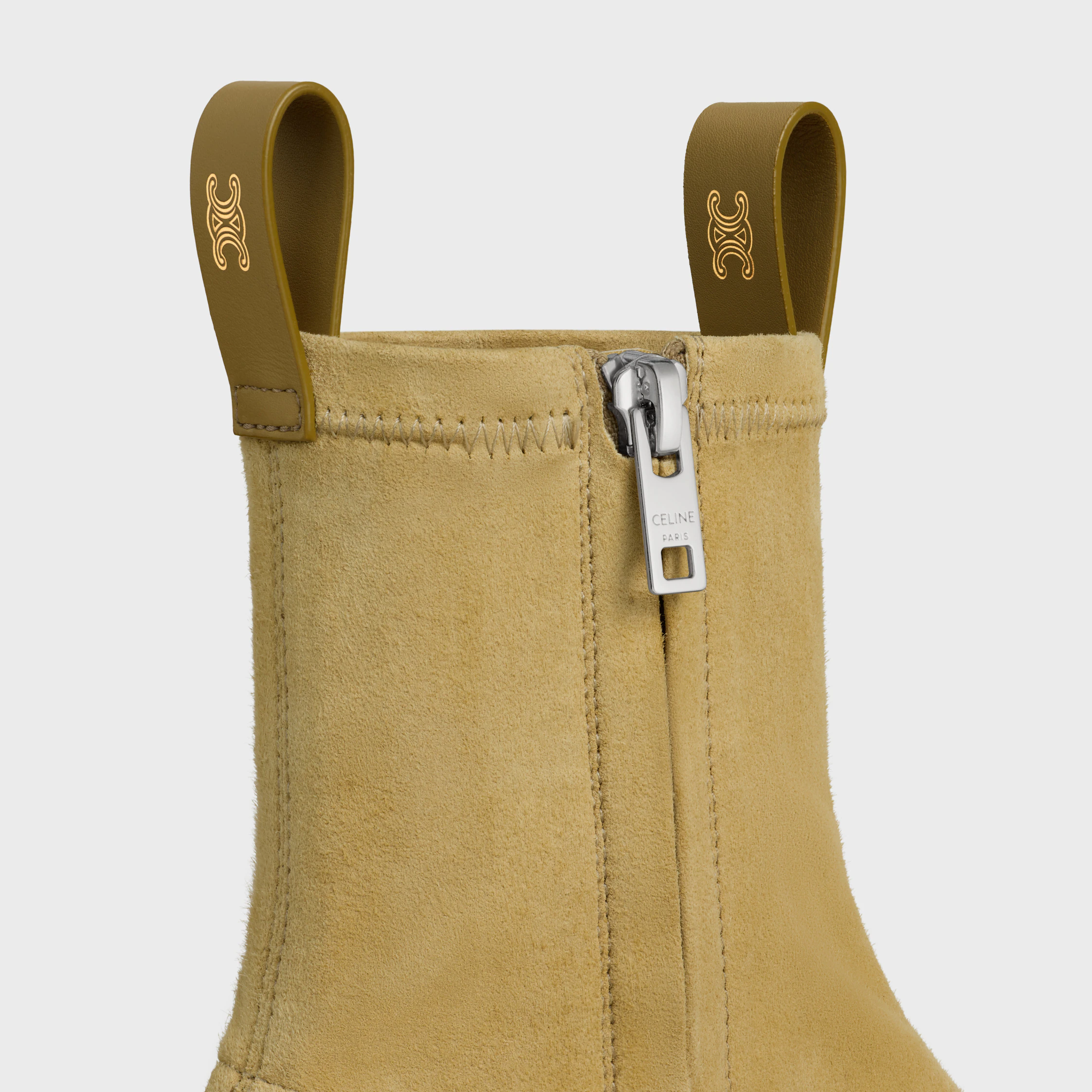 FLOW ZIPPAD STÖVLA I stretchad kudde lambskin