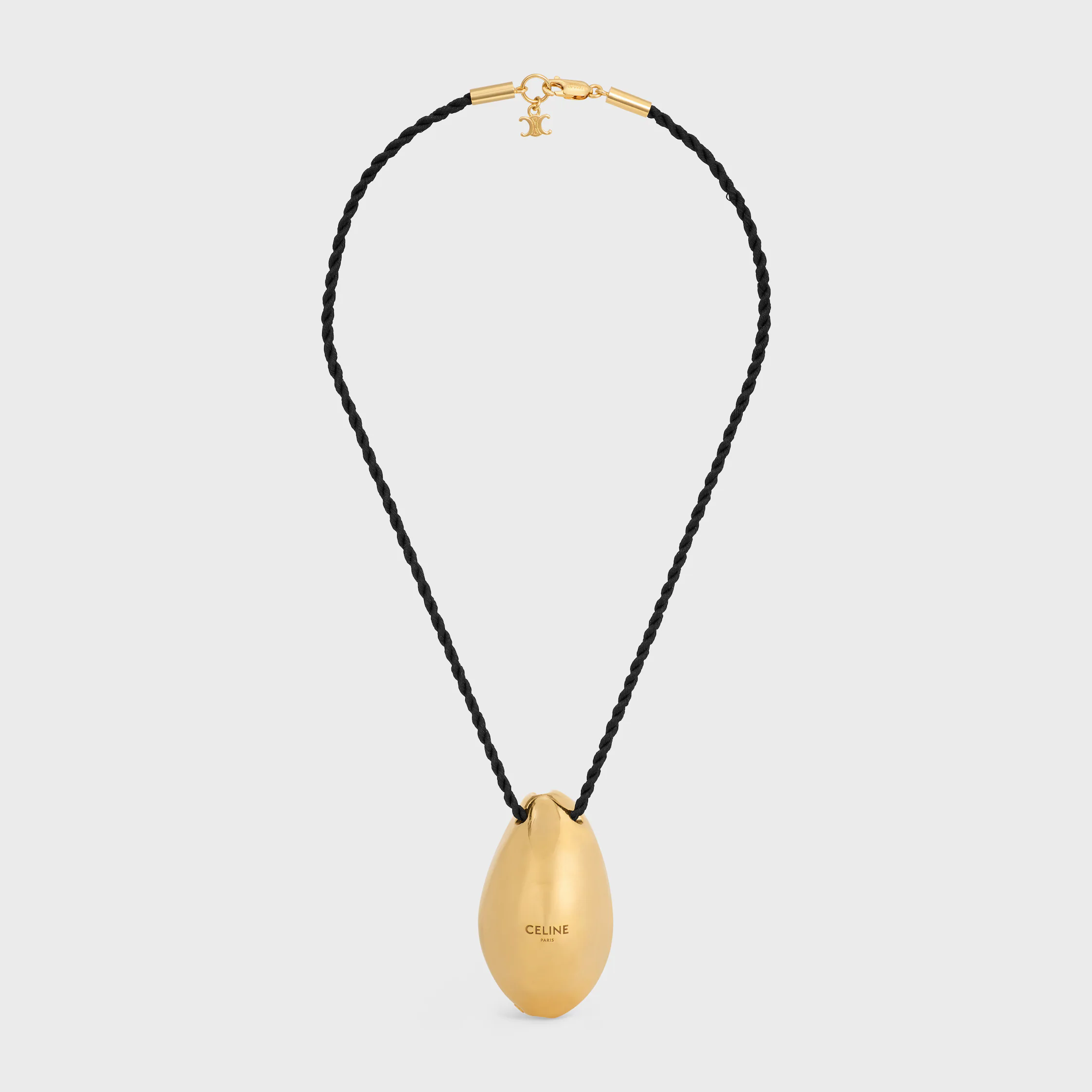 Celine Défilé-halsband i blankbrons med gyllene beläggning och siden
