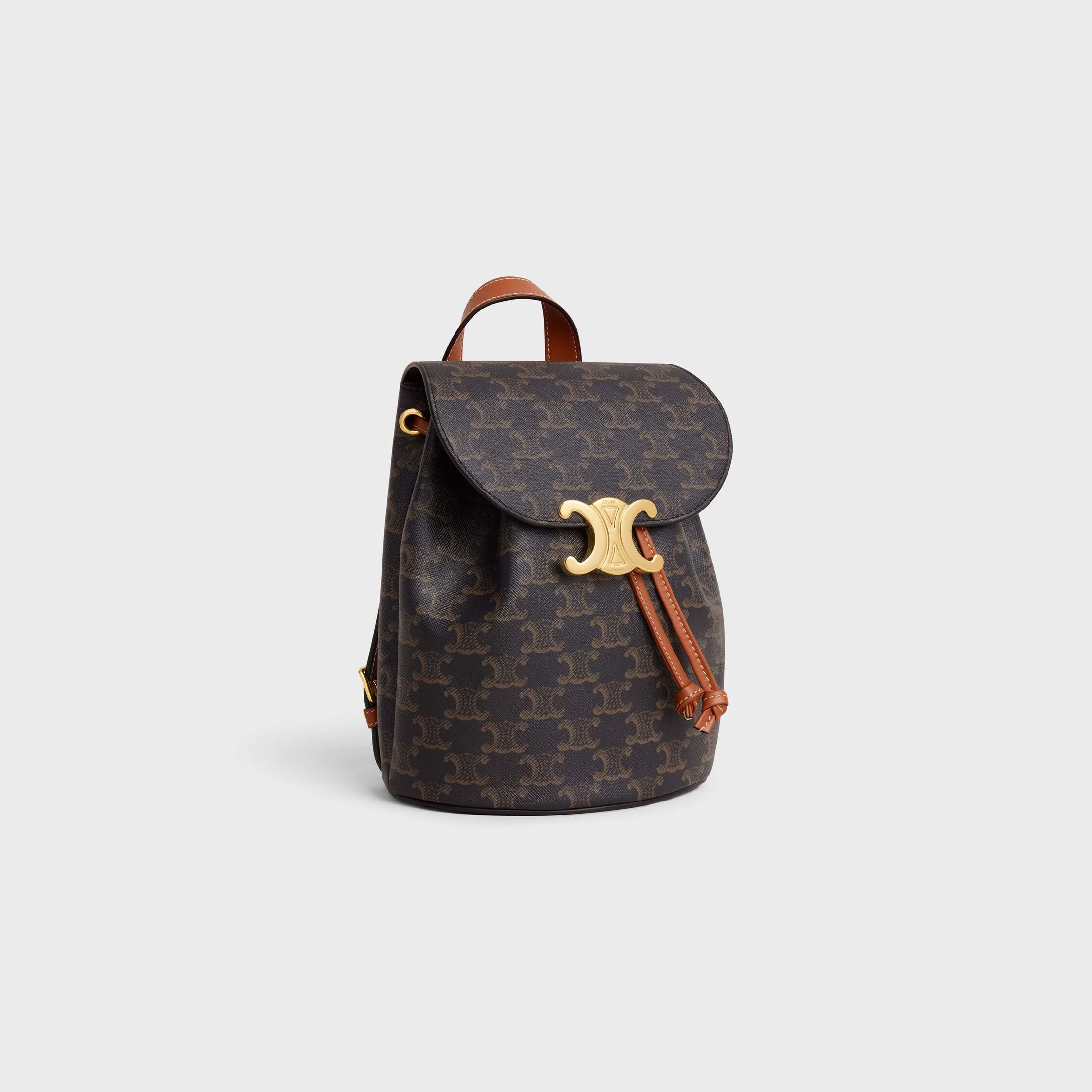 BACKPACK CELINE BONNIE I Triomphe-tyg och kalvskinn