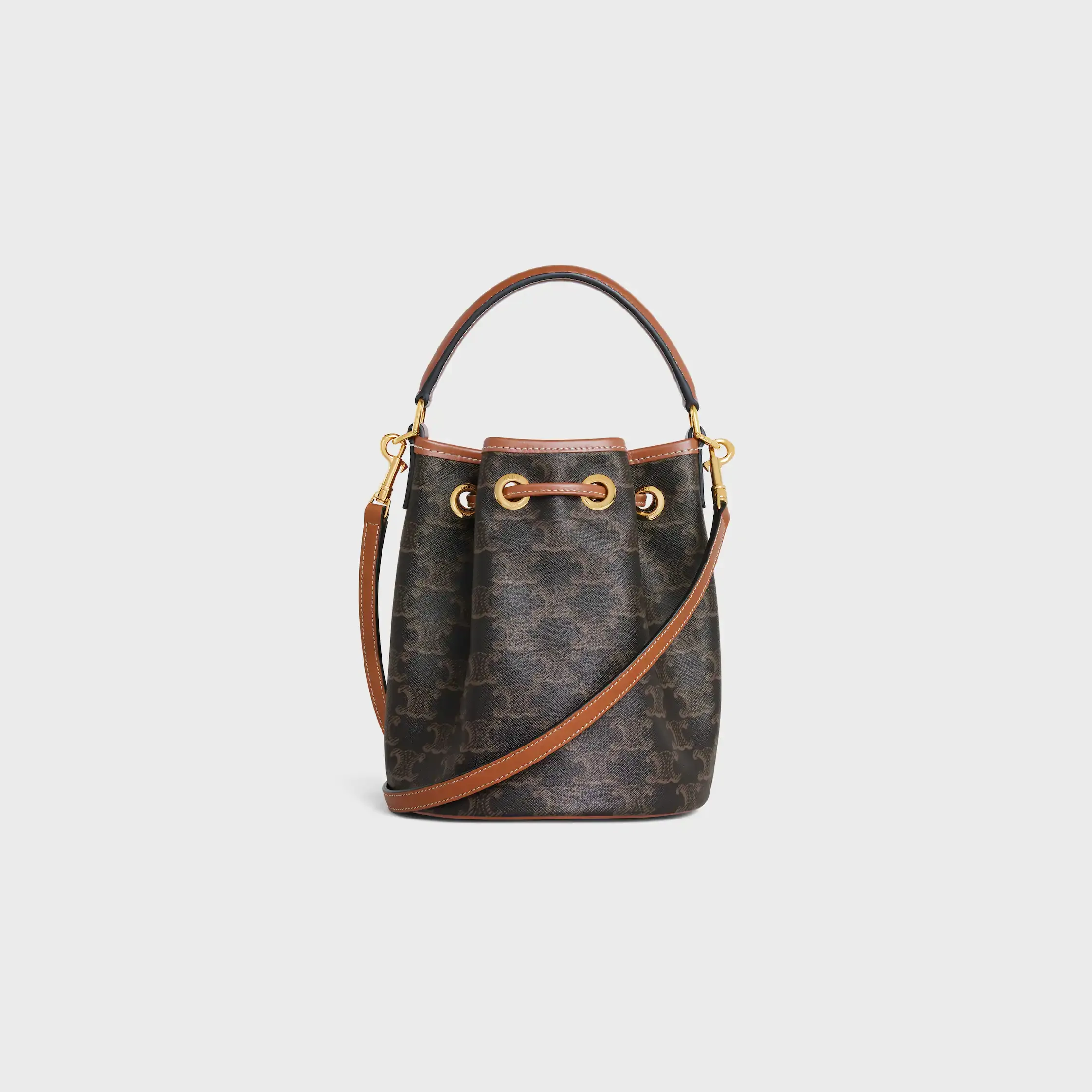 TEEN CLARA BAG I Triomphe-tyg och kalvskinn