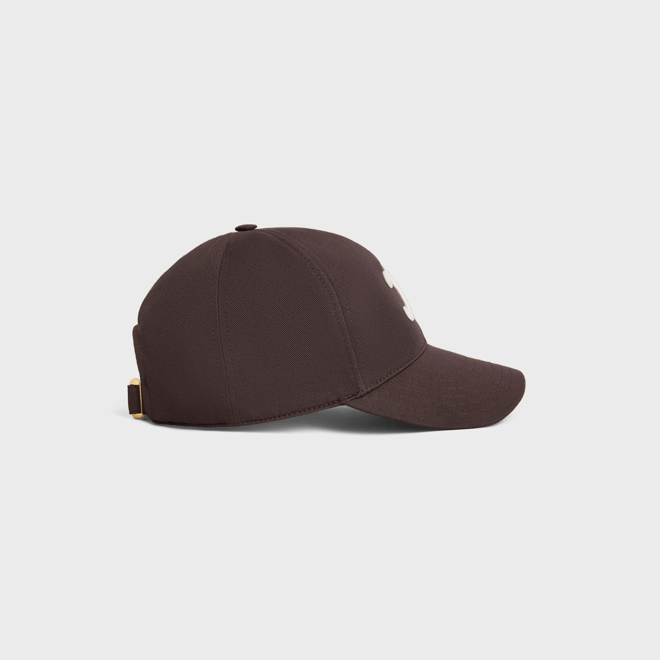 triomphe baseball hat i tvättad bomullsgabardin