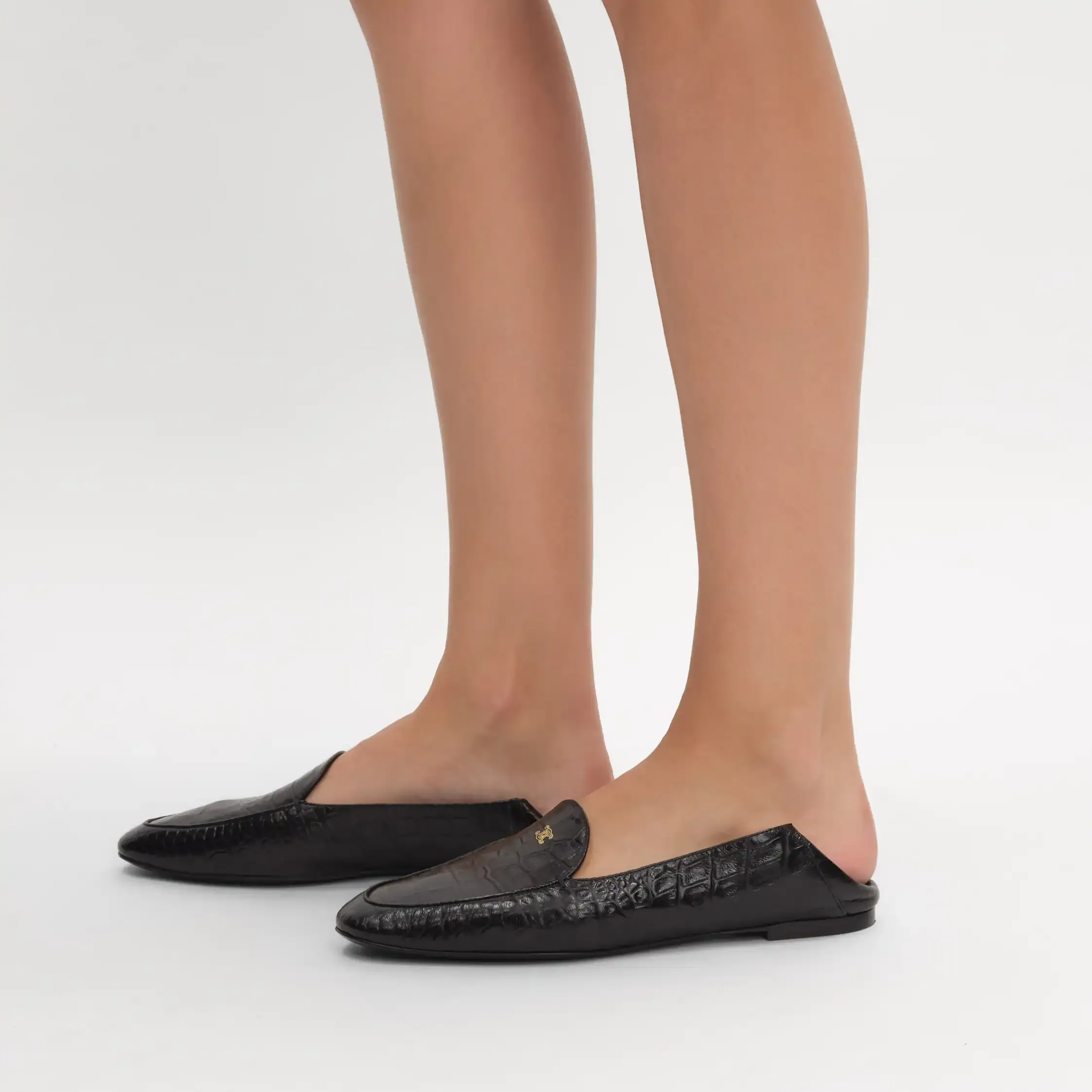 AURA-LOAFER I KROKODILLSTAMPAD LAMSKIN