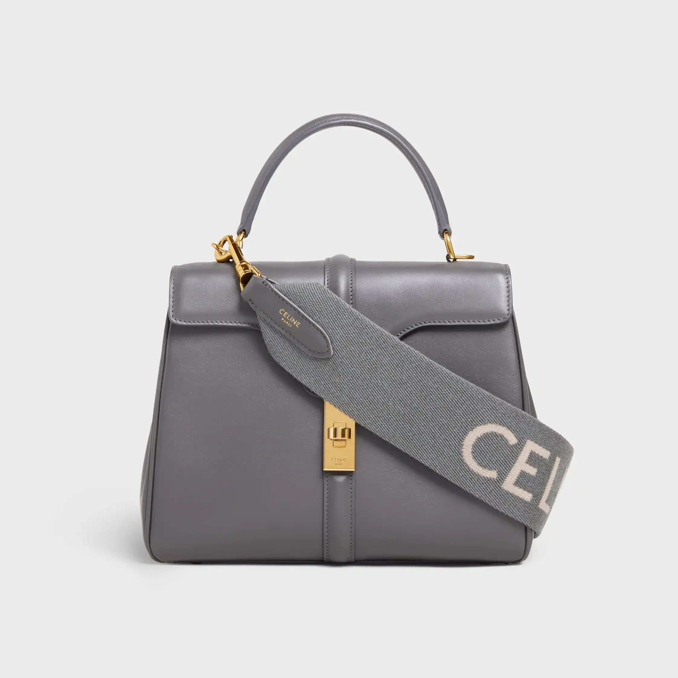 Kort rem i ull med Celine-jacquard