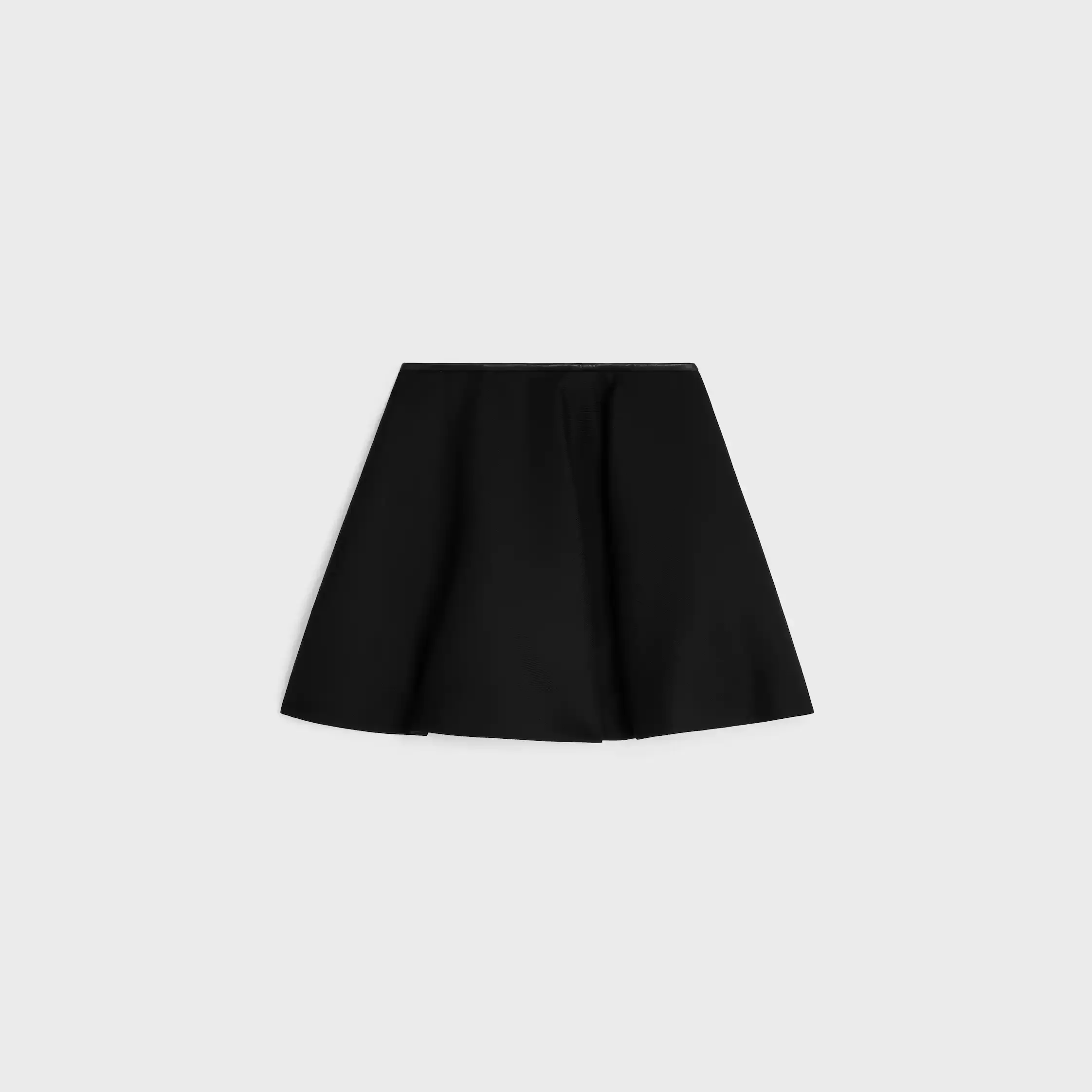 kjol med peplum i mohairull