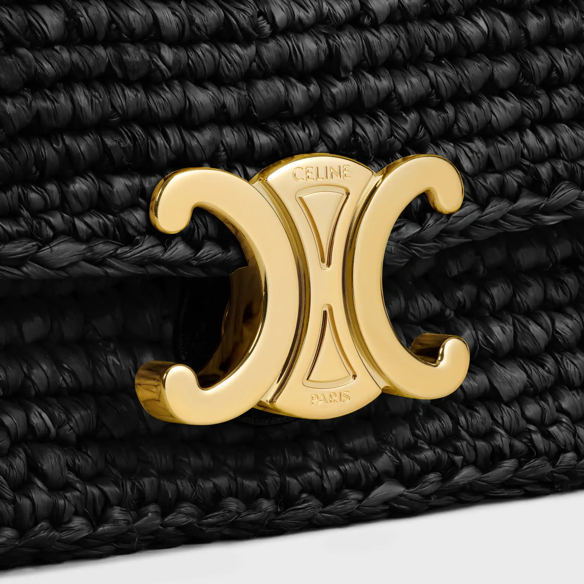 LITTLE HALFMOON SOFT TRIOMPHE I Raffia och lambskin