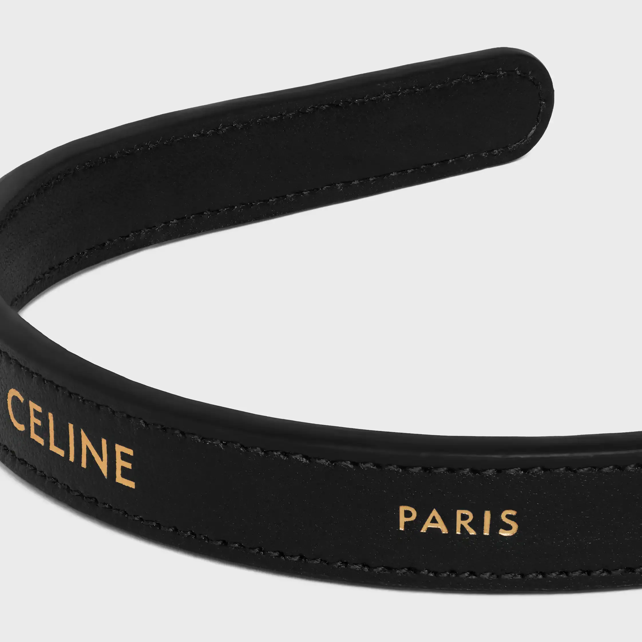 Celine Paris tunn huvudbånd i kalvskinn