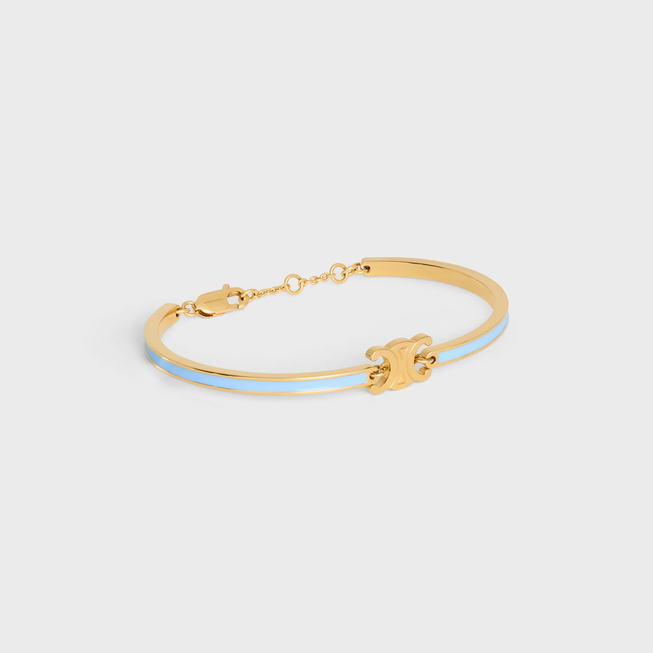 Triomphe-brytbar armband i emalj och blankbrons med gyllene beläggning